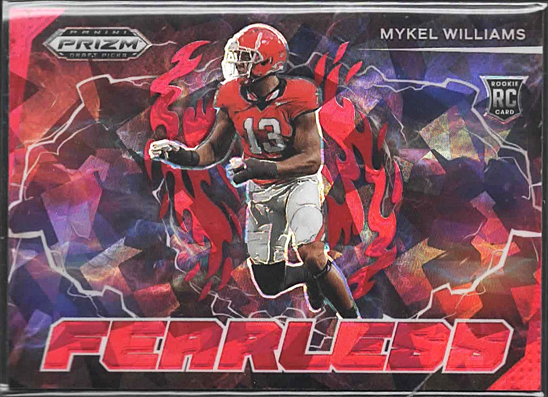 2025 Panini Prizm Draft Picks #F-MWS Mykel Williams Fearless Red Ice