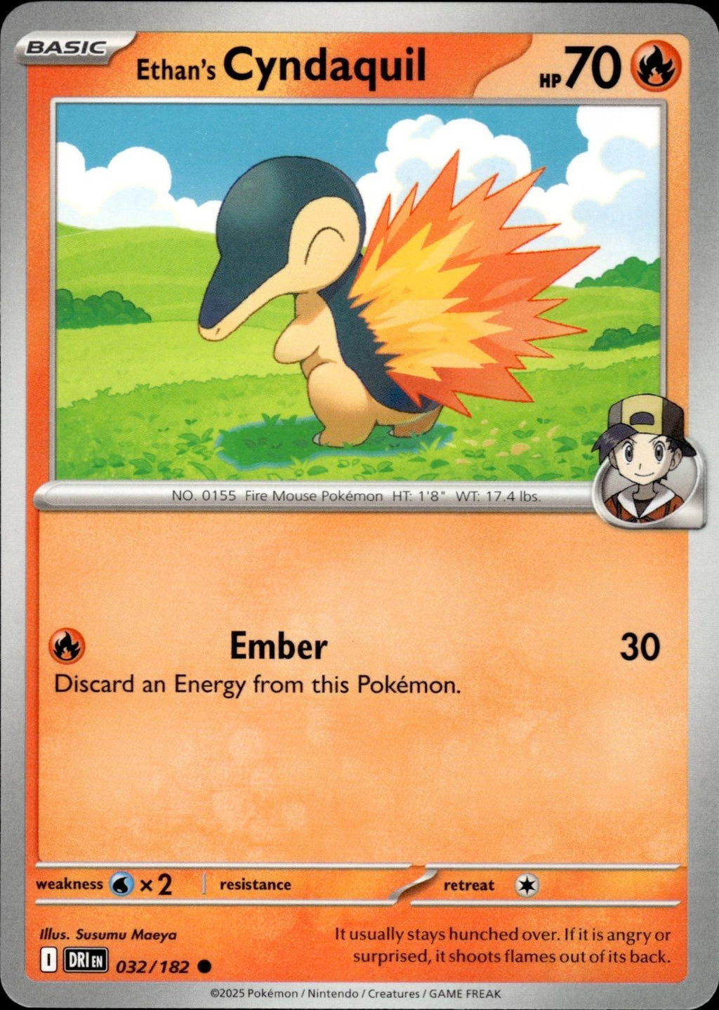 Ethan's Cyndaquil SV10: Destined Rivals #032/182 Common