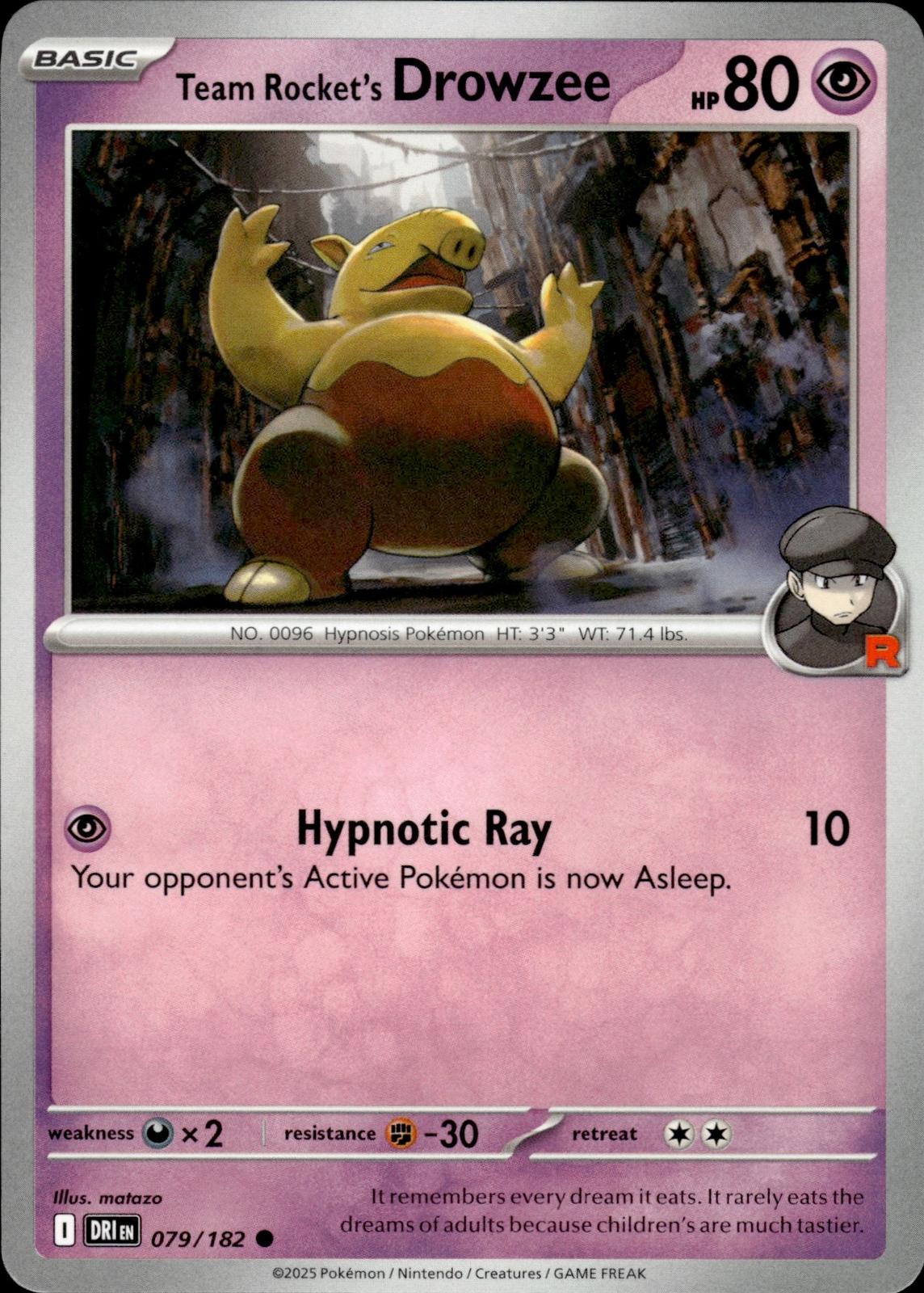 Team Rocket's Drowzee SV10: Destined Rivals #079/182 Common
