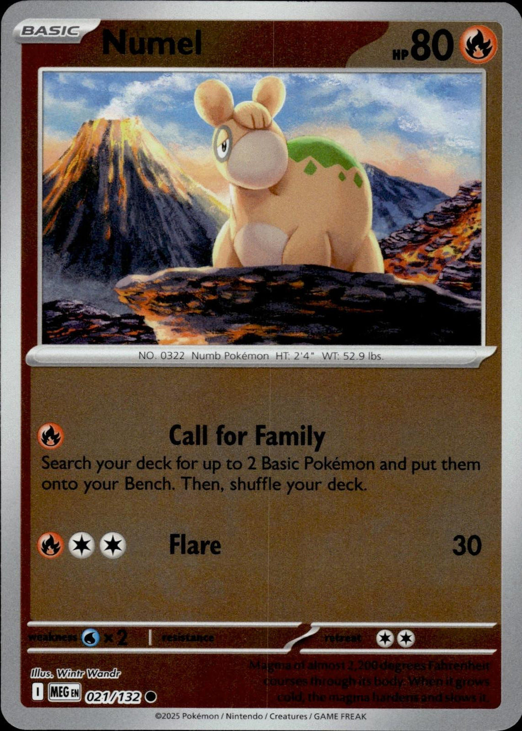 Numel ME01: Mega Evolution #021/132 Common, Reverse Holo