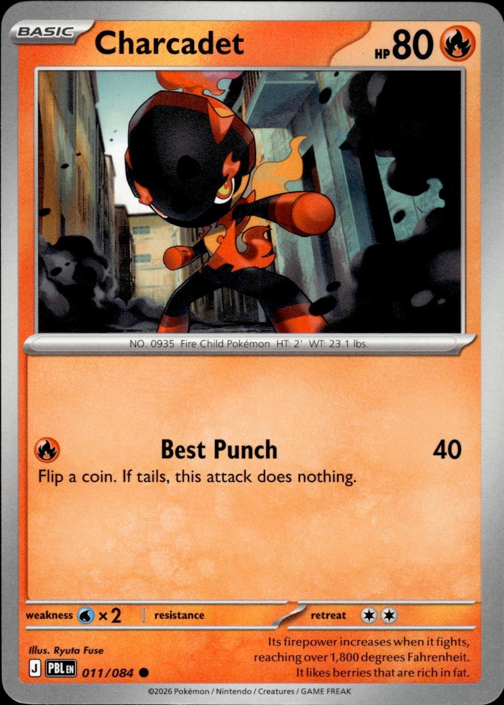 Charcadet ME05: Pitch Black #011/084 Common, Reverse Holo