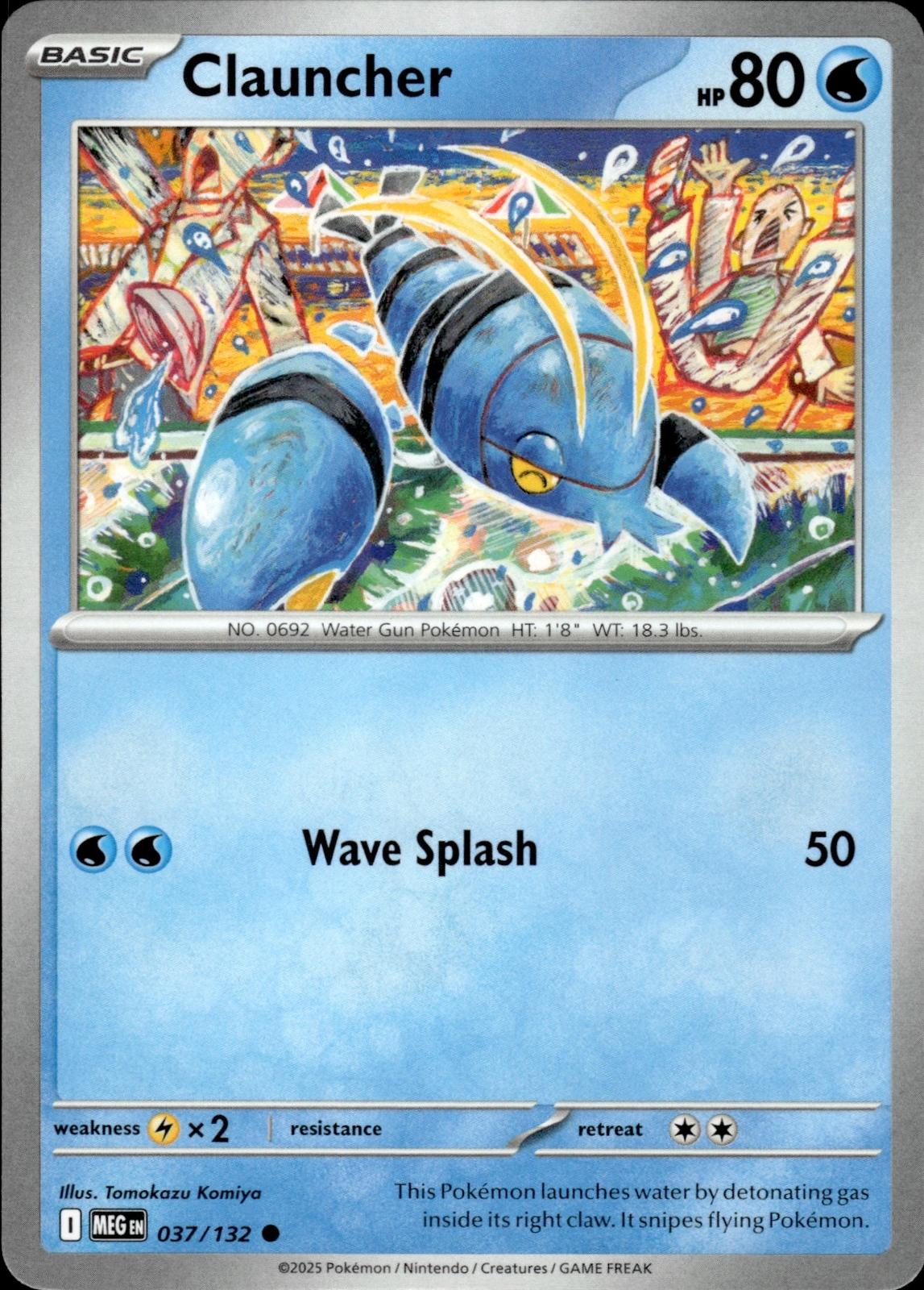 Clauncher ME01: Mega Evolution #037/132 Common, Reverse Holo