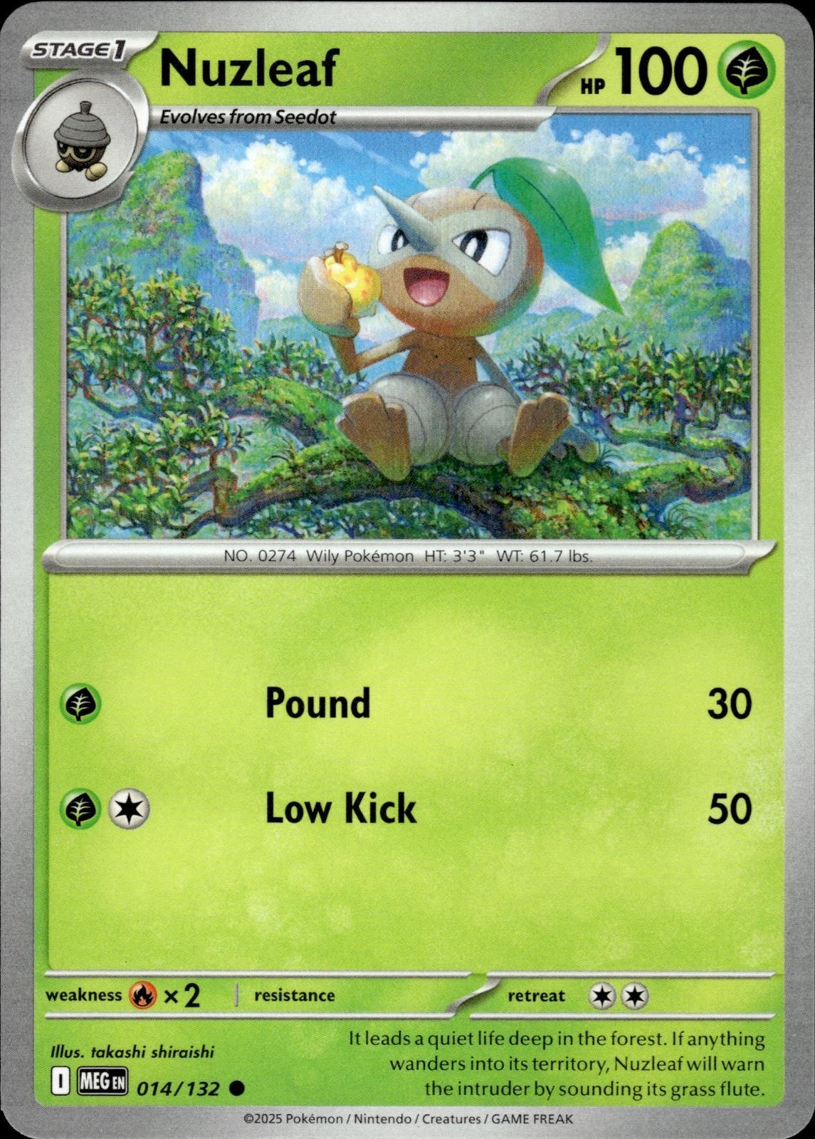 Nuzleaf ME01: Mega Evolution #014/132 Common
