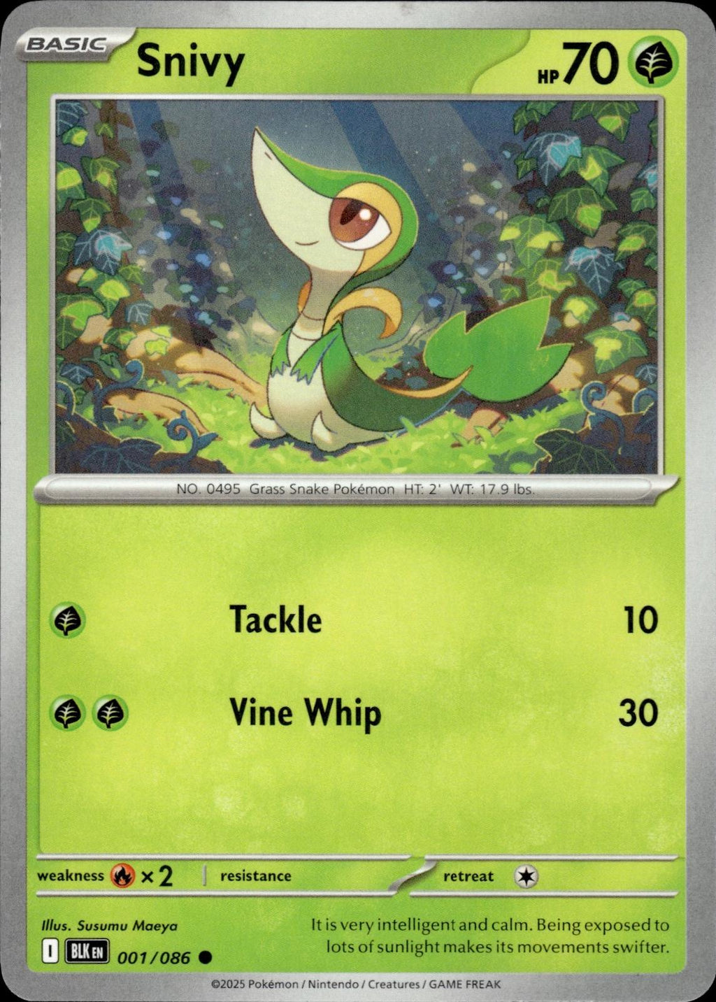 Snivy SV: Black Bolt #001/086 Common