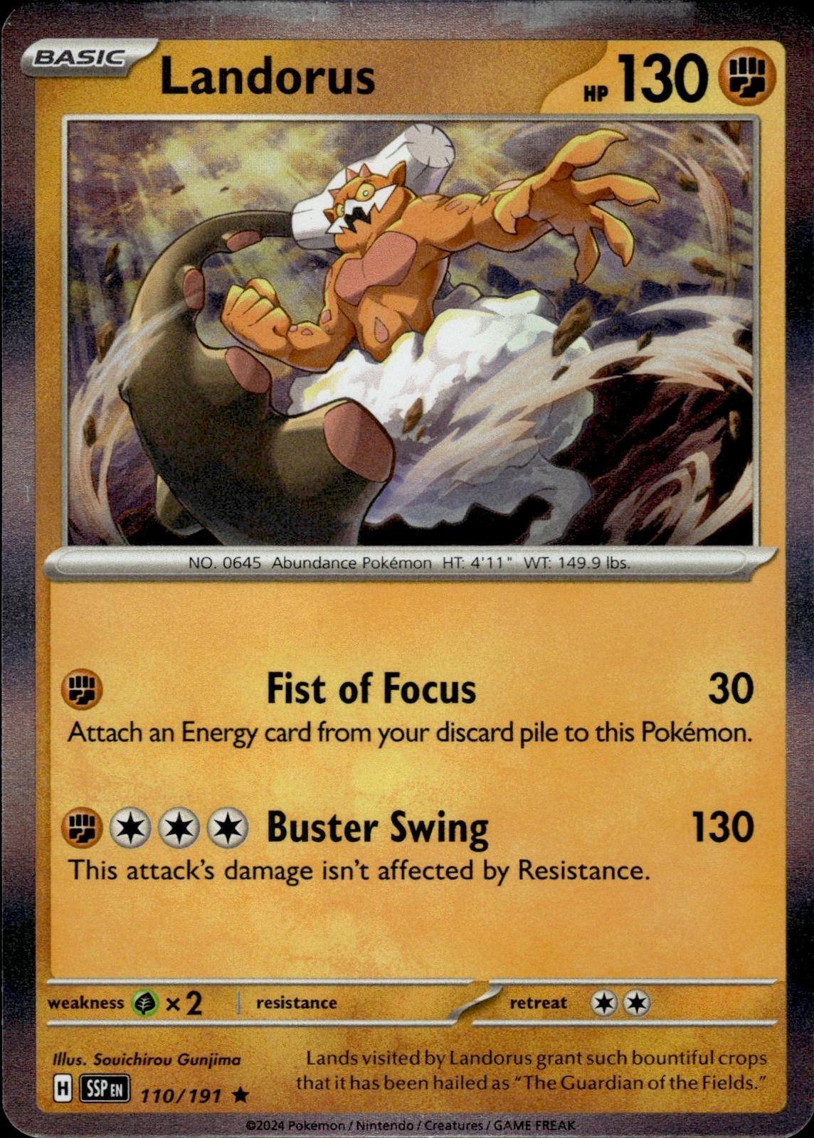 Landorus SV08: Surging Sparks #110/191 Rare, Holo