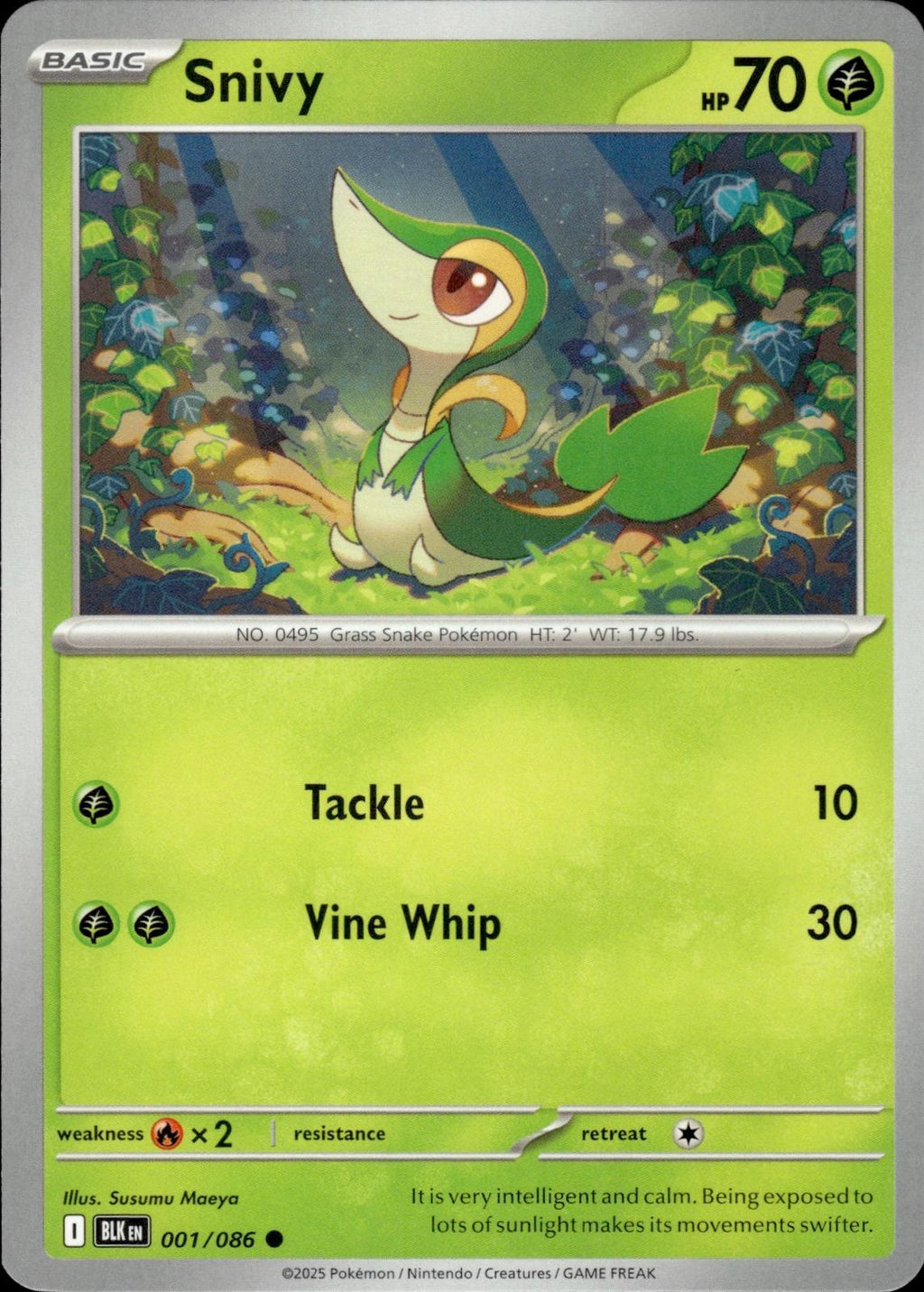 Snivy SV: Black Bolt #001/086 Common