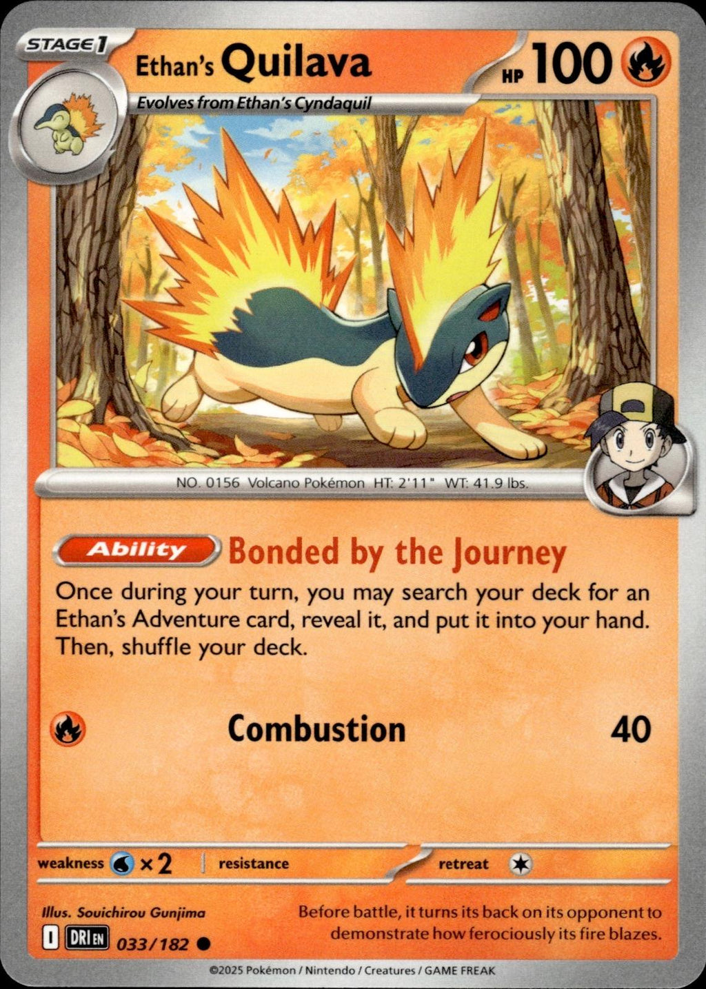 Ethan's Quilava SV10: Destined Rivals #033/182 Common
