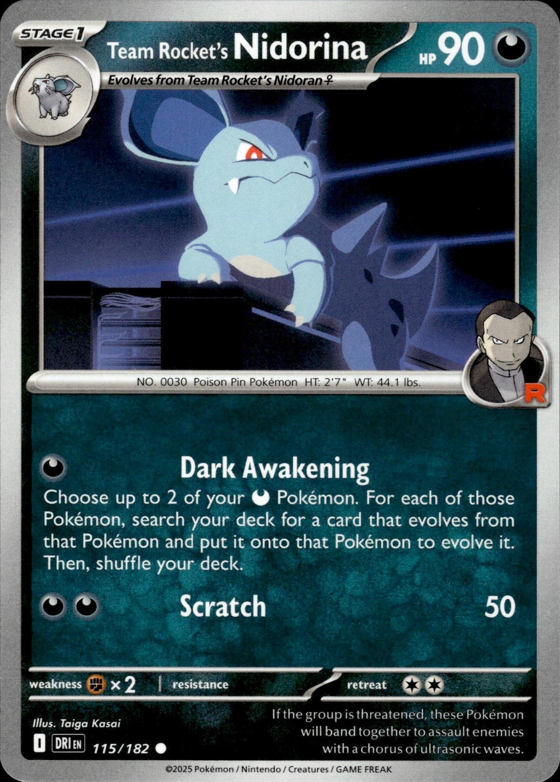 Team Rocket's Nidorina SV10: Destined Rivals #115/182 Common
