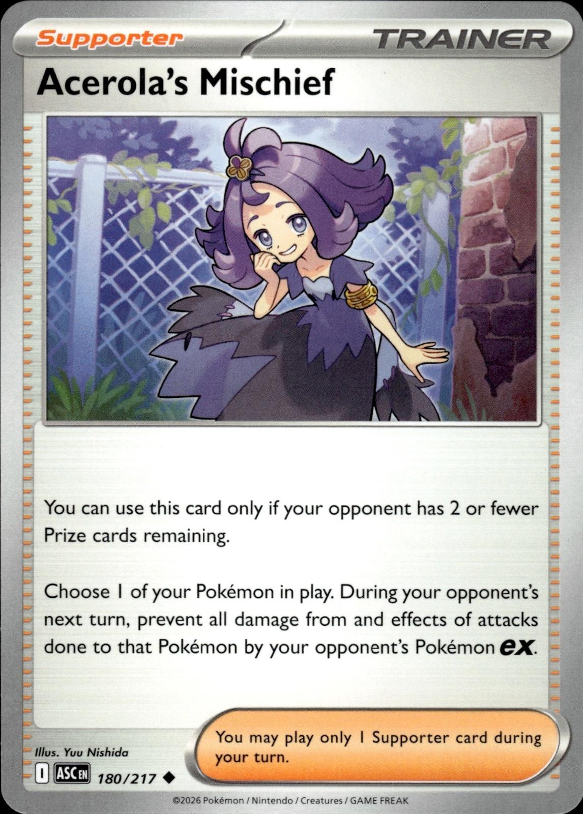Acerola's Mischief ME: Ascended Heroes #180/217 Uncommon