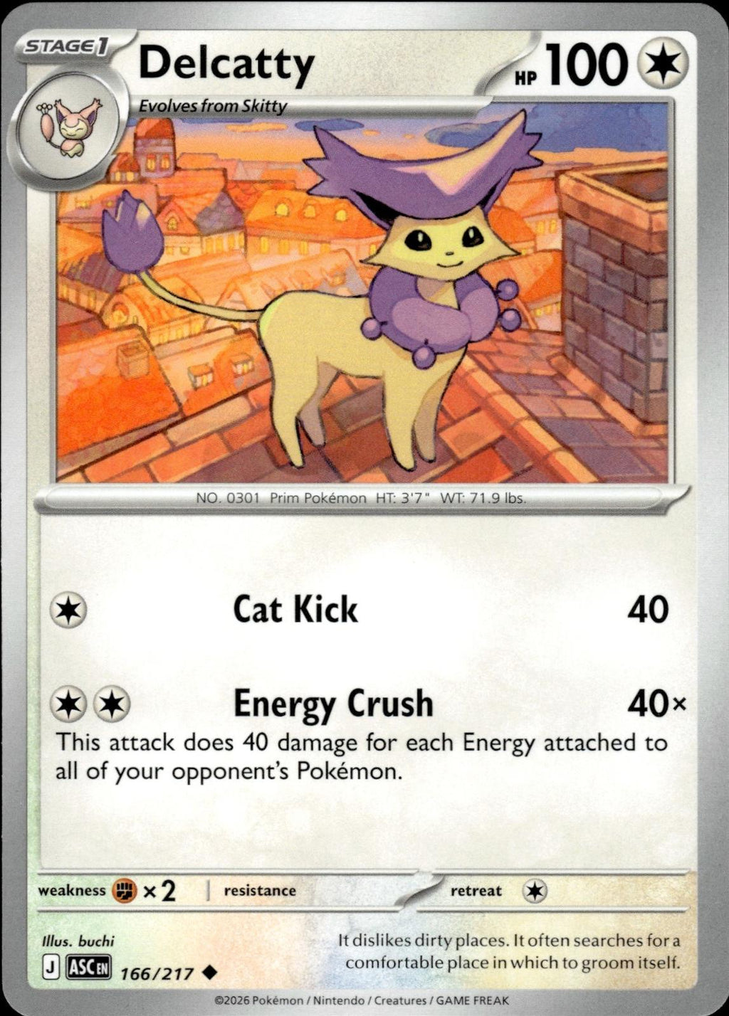 Delcatty ME: Ascended Heroes #166/217 Uncommon