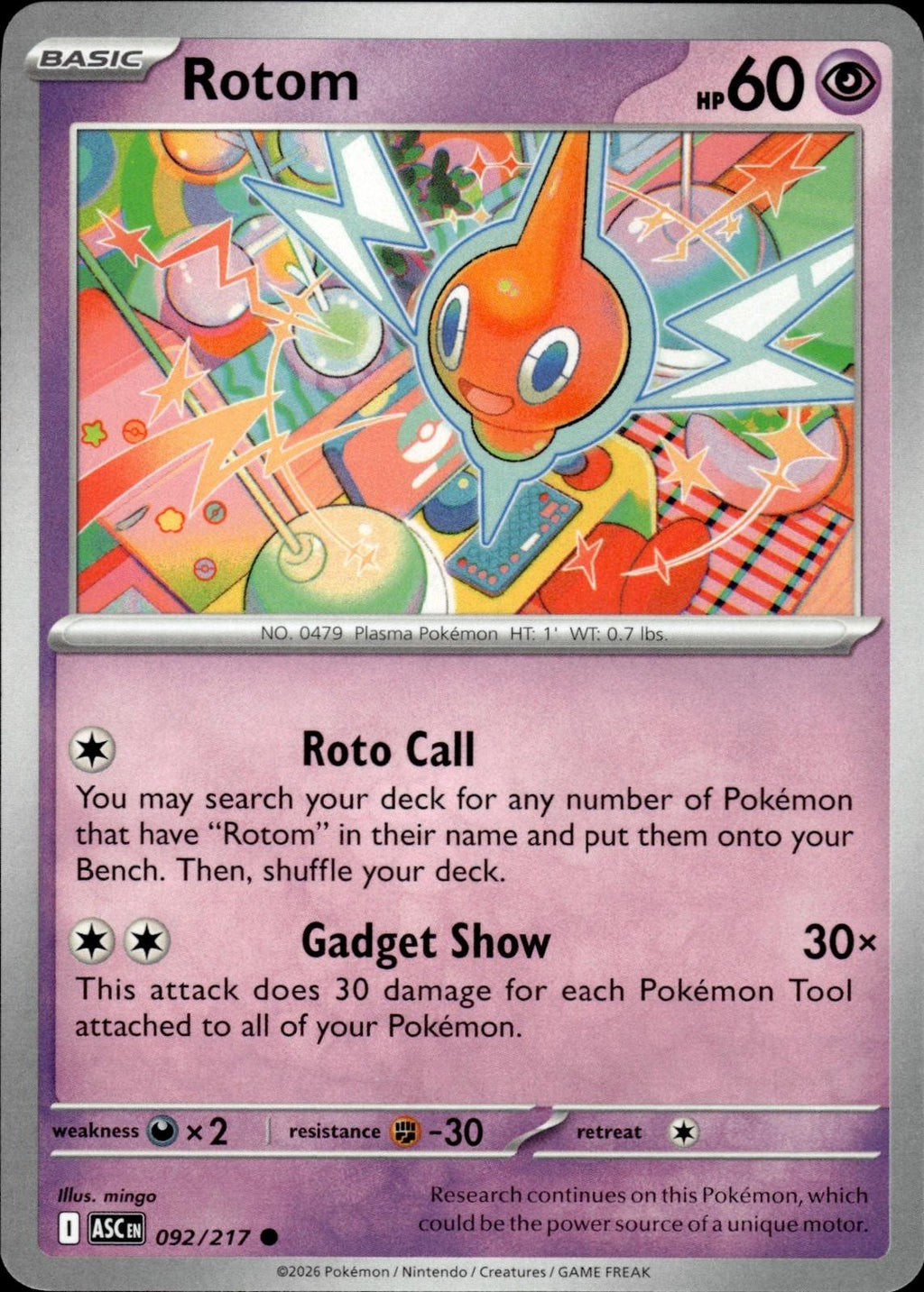 Rotom ME: Ascended Heroes #092/217 Common