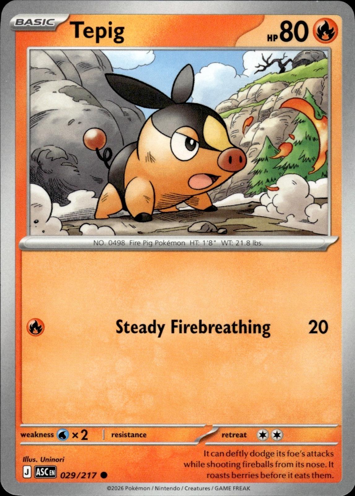 Tepig ME: Ascended Heroes #029/217 Common