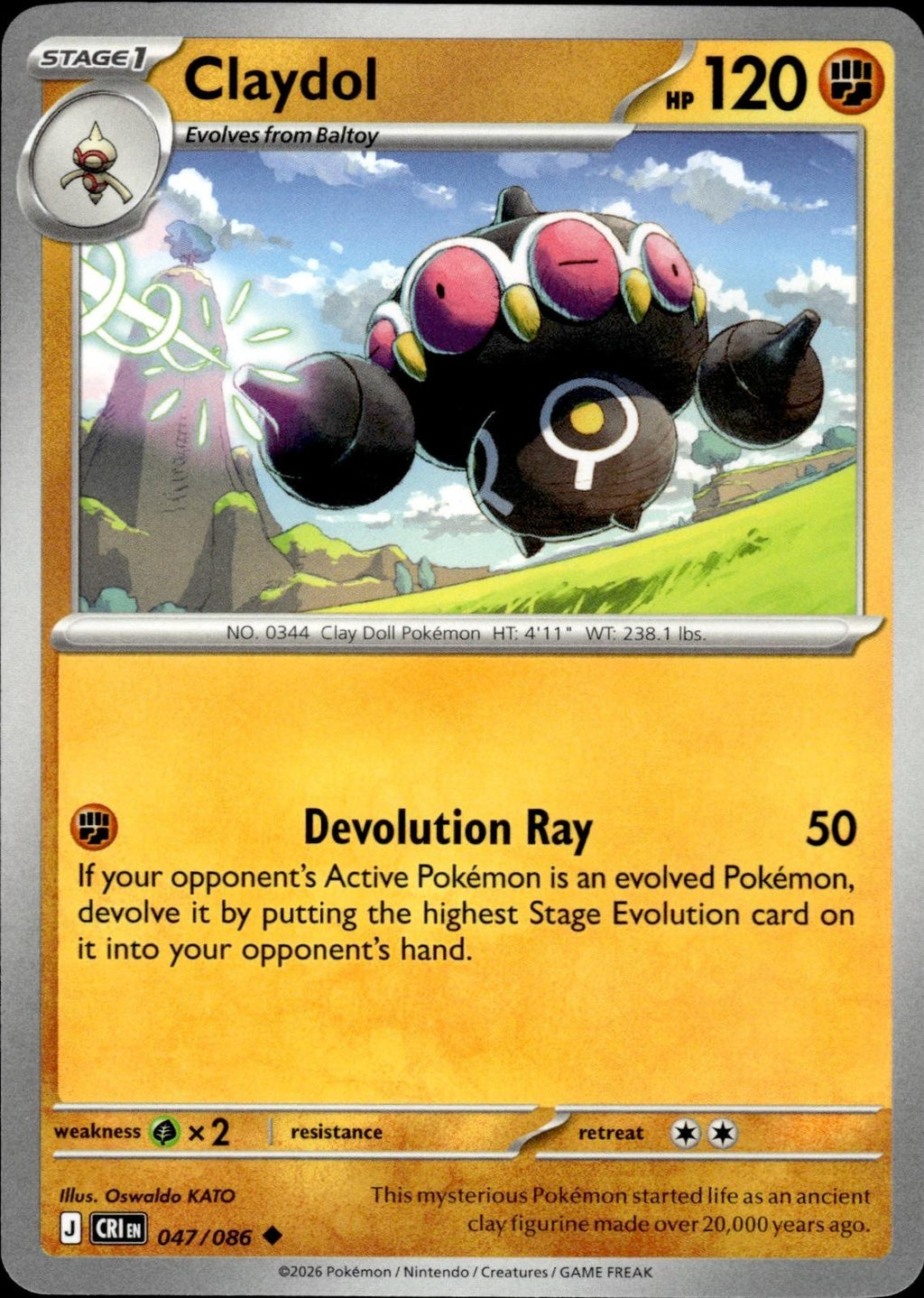 Claydol ME04: Chaos Rising #047/086 Uncommon