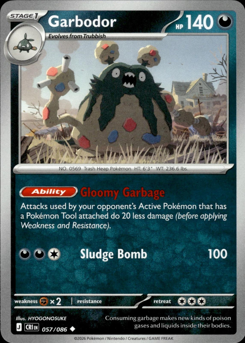 Garbodor ME04: Chaos Rising #057/086 Uncommon