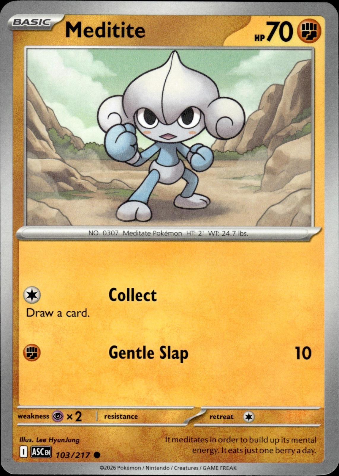 Meditite ME: Ascended Heroes #103/217 Common, Reverse Holo