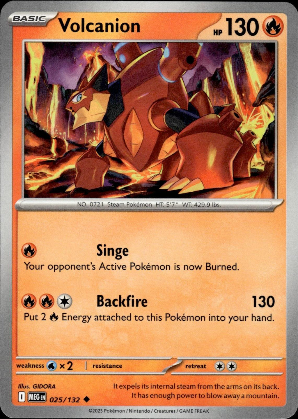 Volcanion ME01: Mega Evolution #025/132 Uncommon