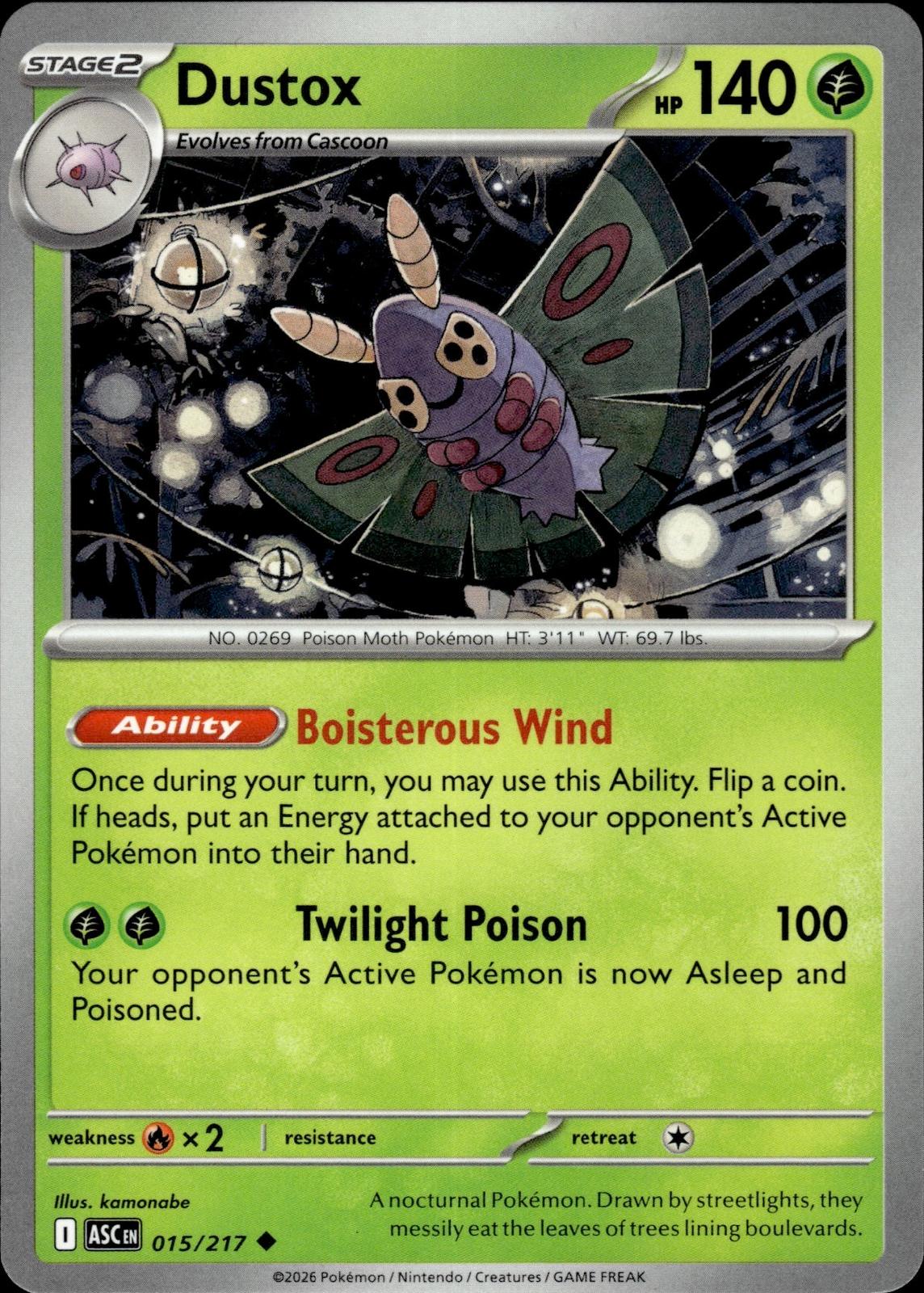 Dustox ME: Ascended Heroes #015/217 Uncommon