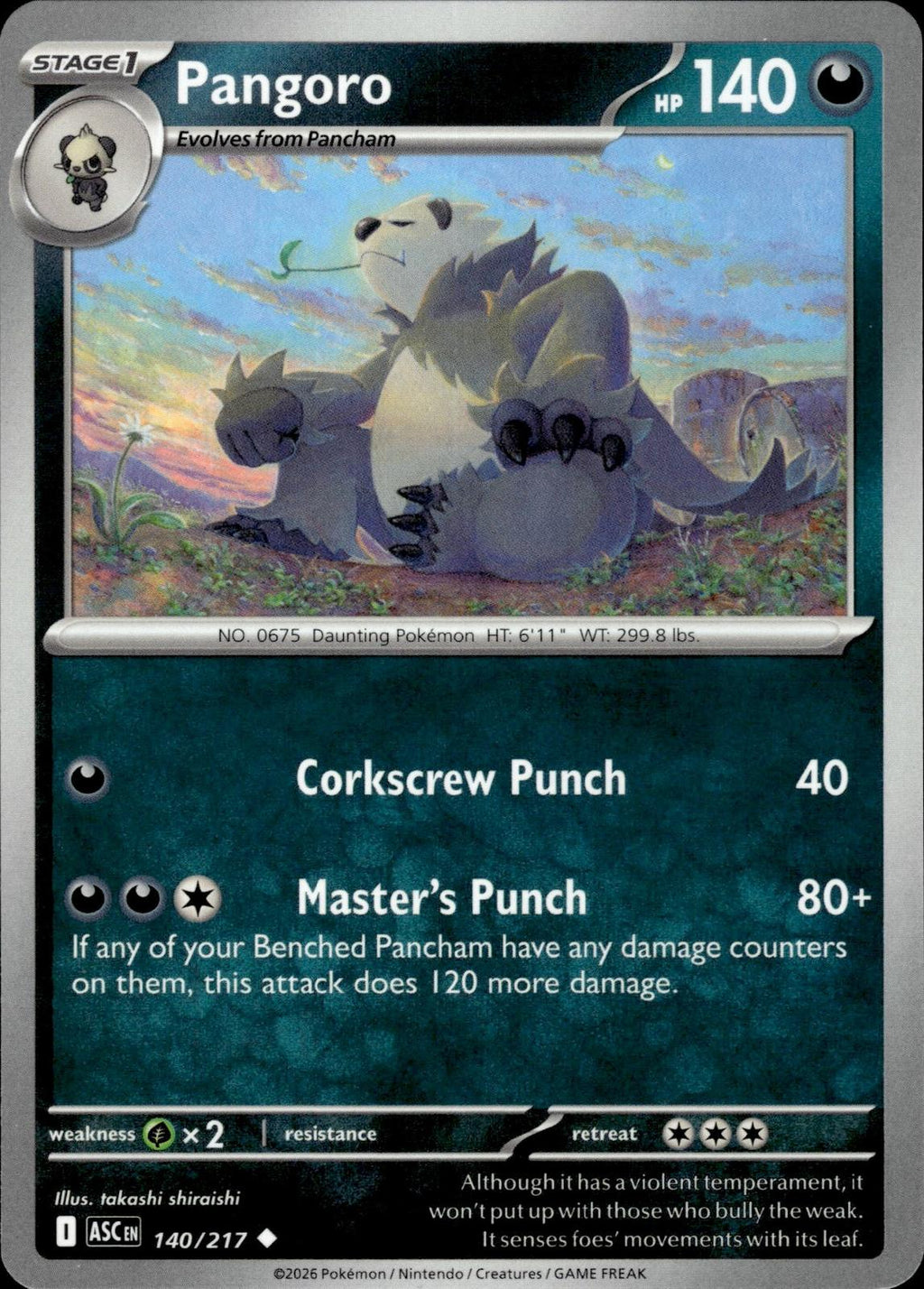 Pangoro ME: Ascended Heroes #140/217 Uncommon