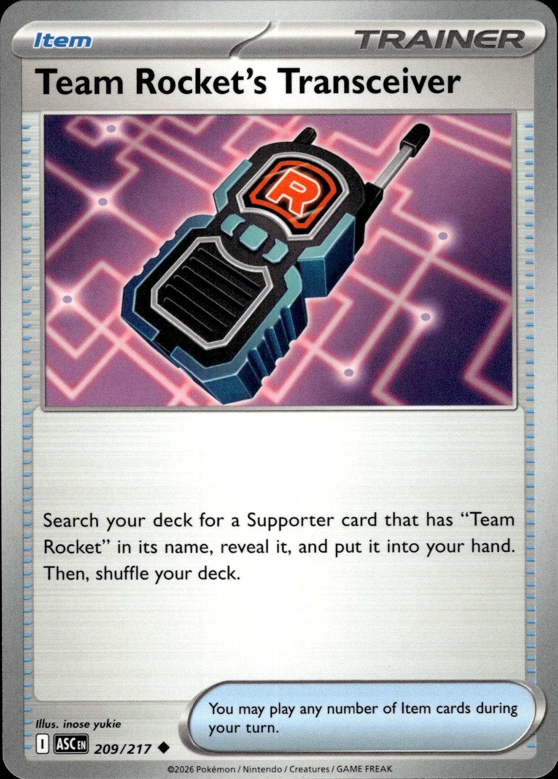 Team Rocket's Transceiver ME: Ascended Heroes #209/217 Uncommon