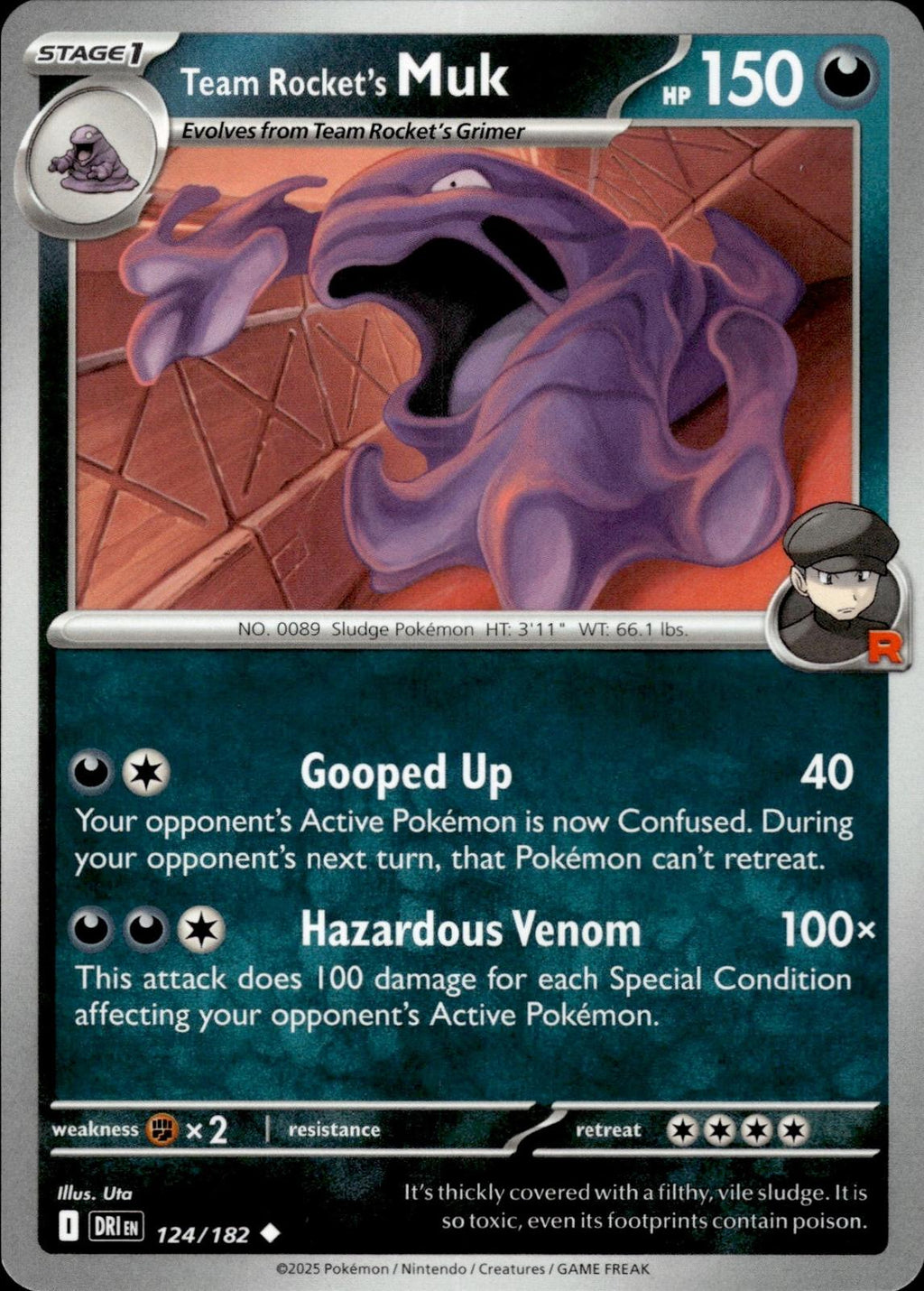 Team Rocket's Muk SV10: Destined Rivals #124/182 Uncommon