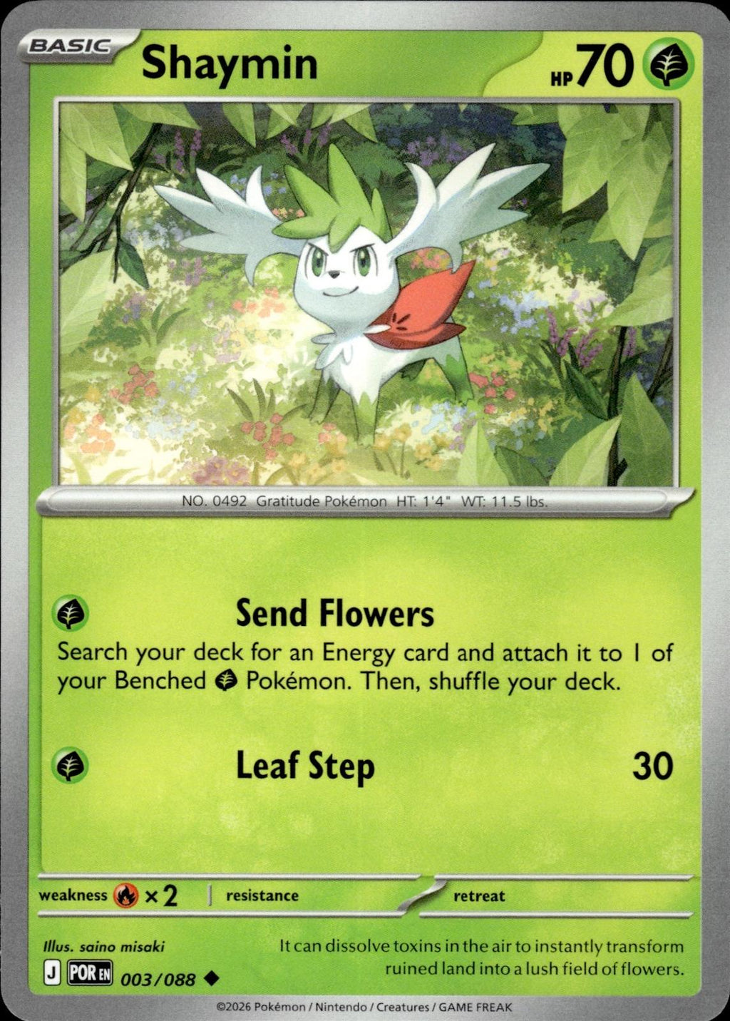Shaymin ME03: Perfect Order #003/088 Uncommon