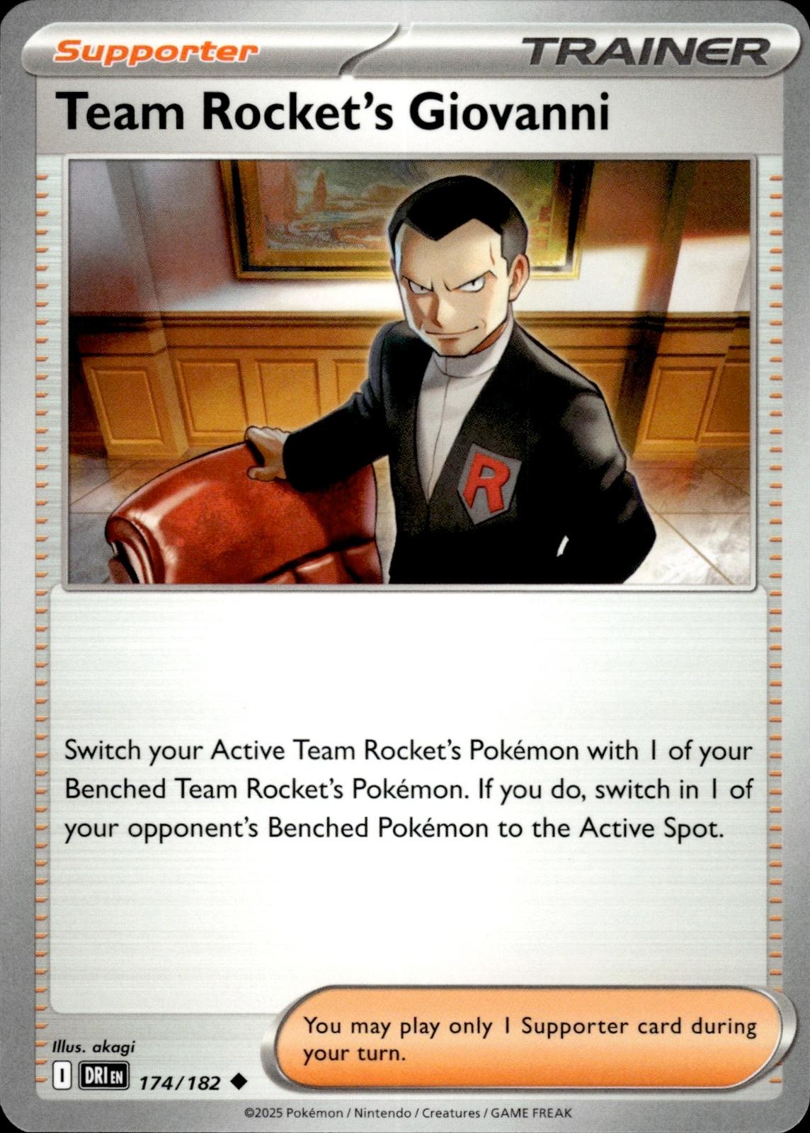 Team Rocket's Giovanni SV10: Destined Rivals #174/182 Uncommon