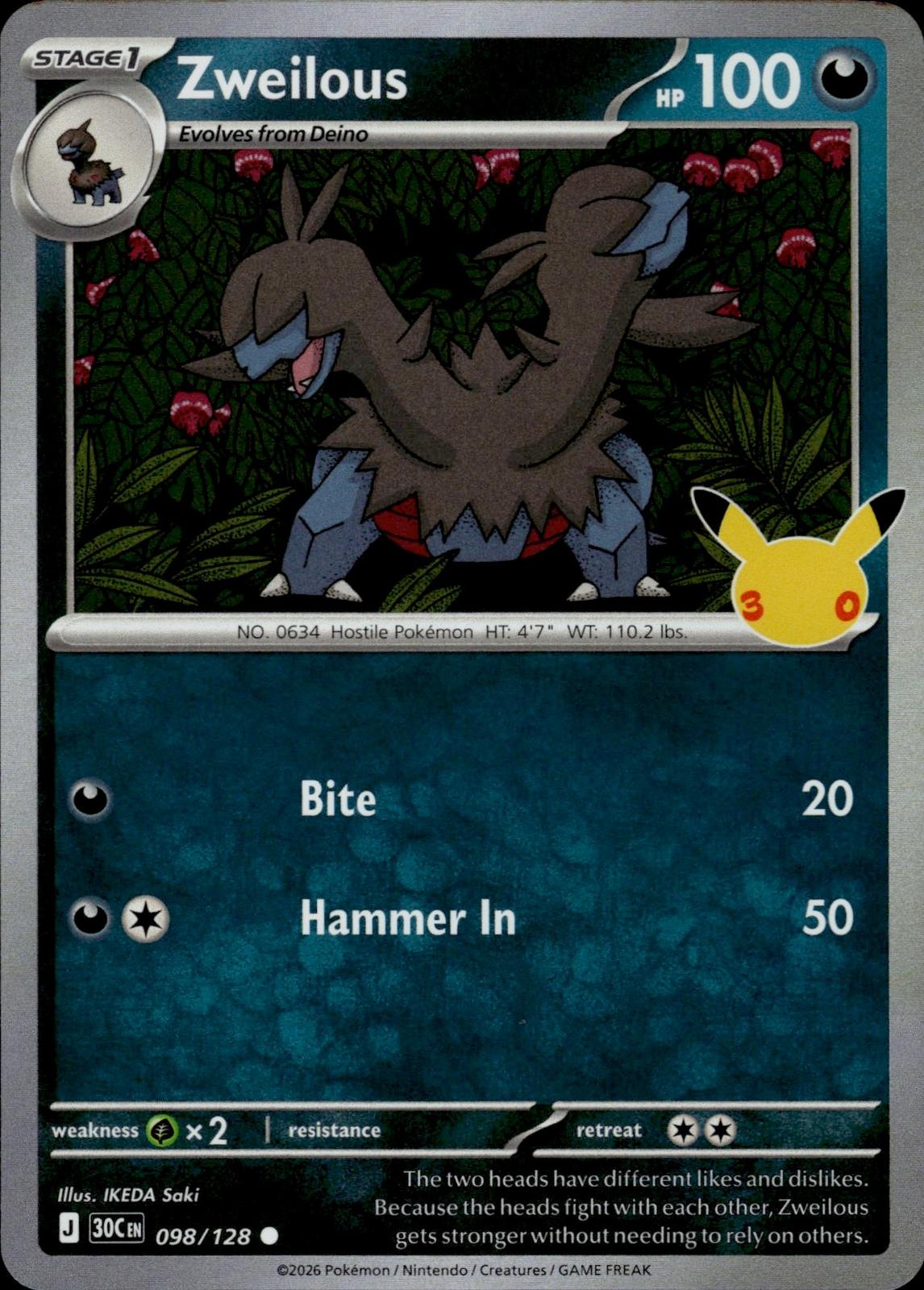 Zweilous ME: 30th Celebration #098/128 Common, Holo