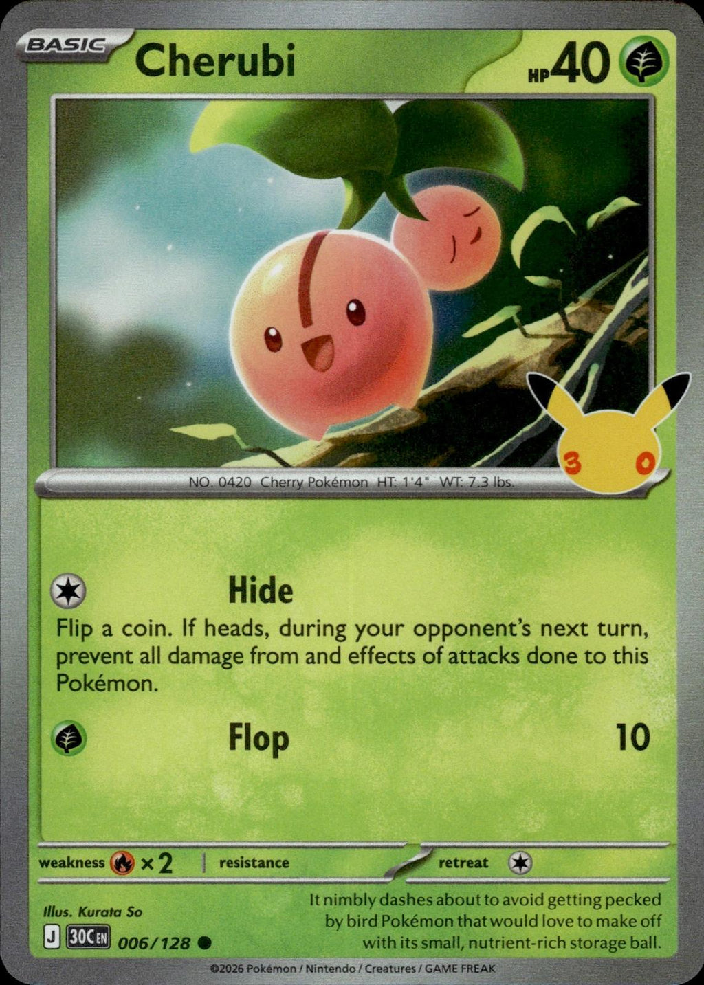 Cherubi ME: 30th Celebration #006/128 Common, Holo