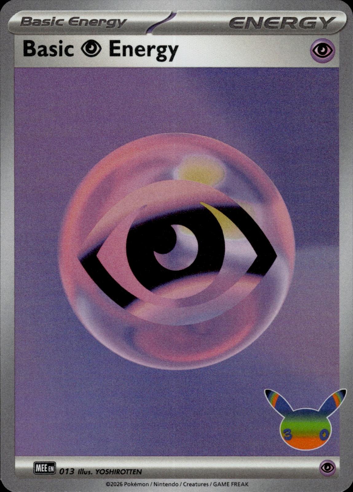 Basic Psychic Energy MEE: Mega Evolution Energies #013 Holo