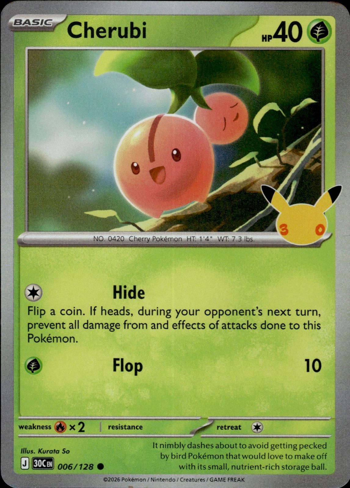 Cherubi ME: 30th Celebration #006/128 Common, Holo