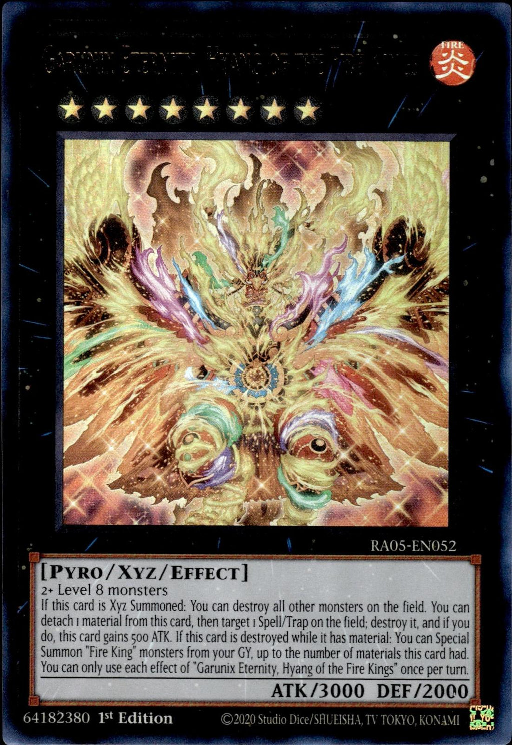 Garunix Eternity, Hyang of the Fire Kings Ultra Rare Rarity Colle 5 #RA05-EN052