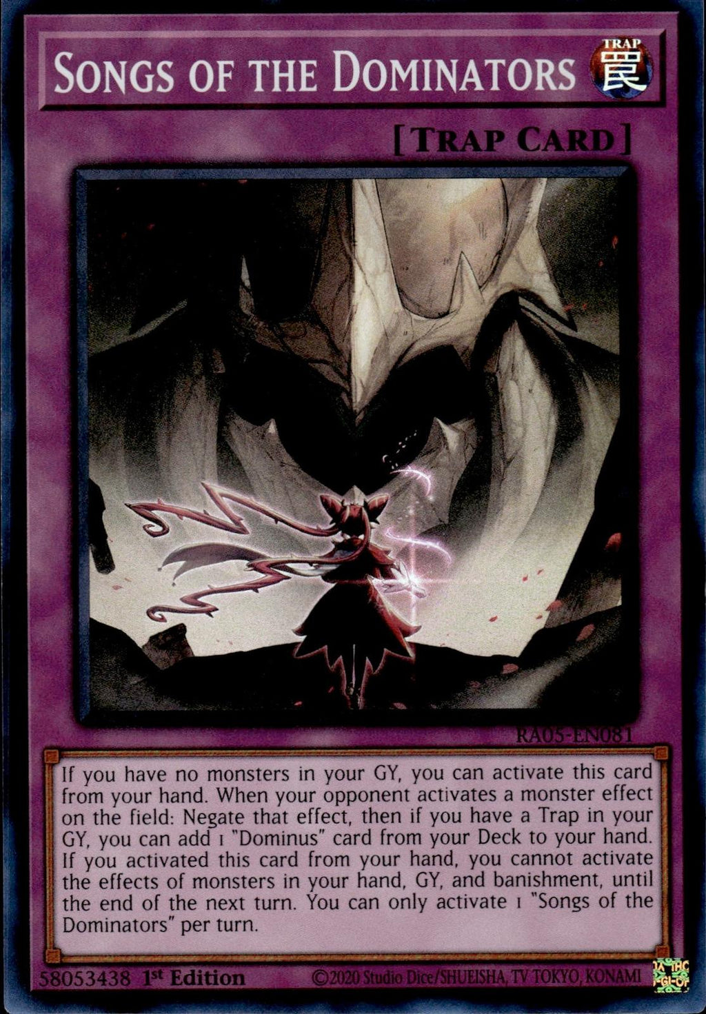 Songs of the Dominators Rarity Collection 5 #RA05-EN081 Super Rare