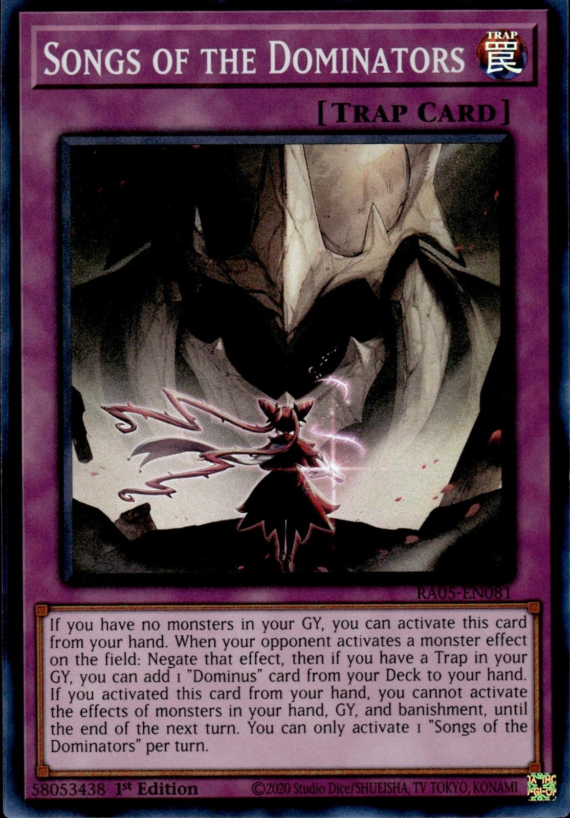 Songs of the Dominators Rarity Collection 5 #RA05-EN081 Super Rare