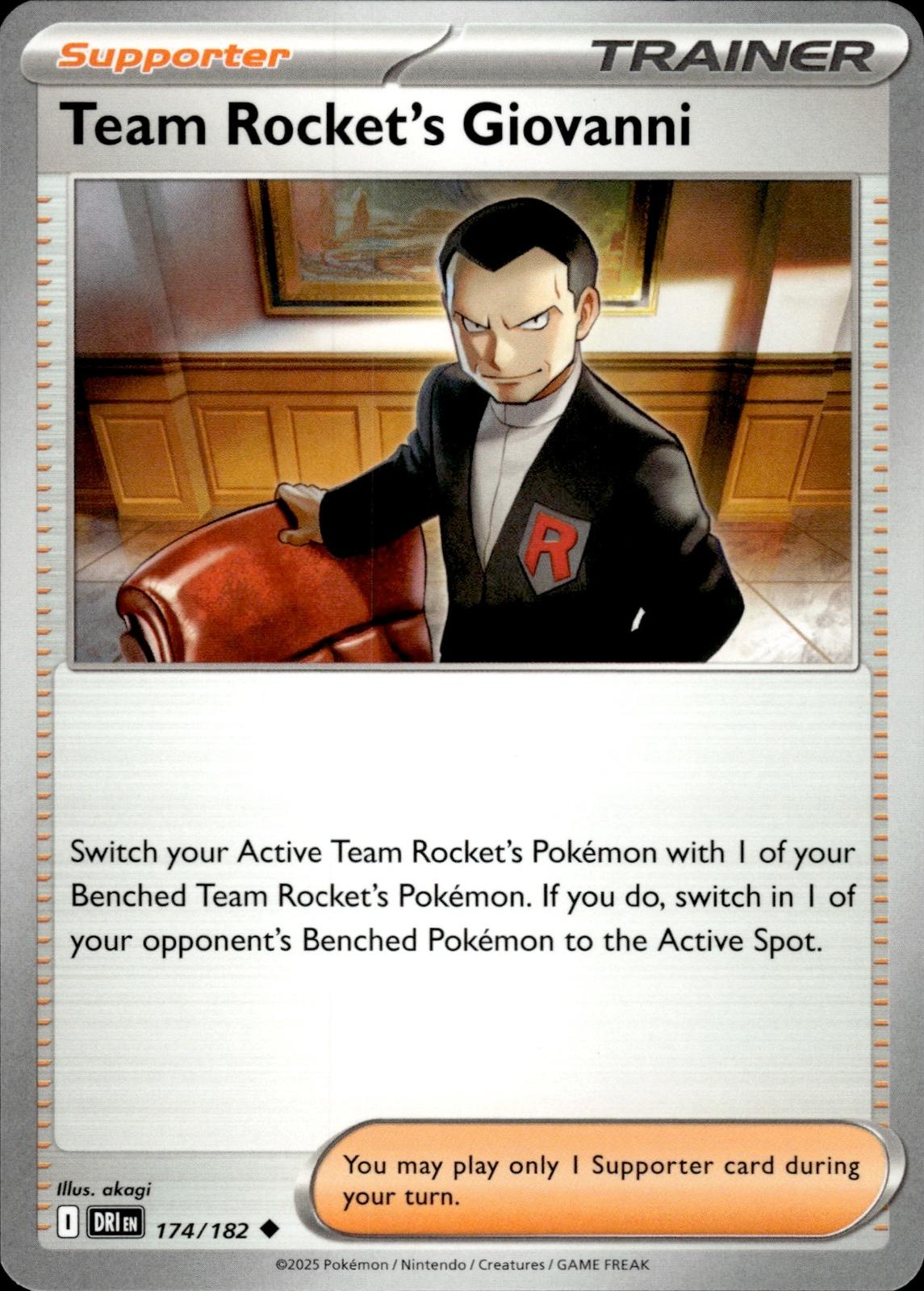 Team Rocket's Giovanni SV10: Destined Rivals #174/182 Uncommon