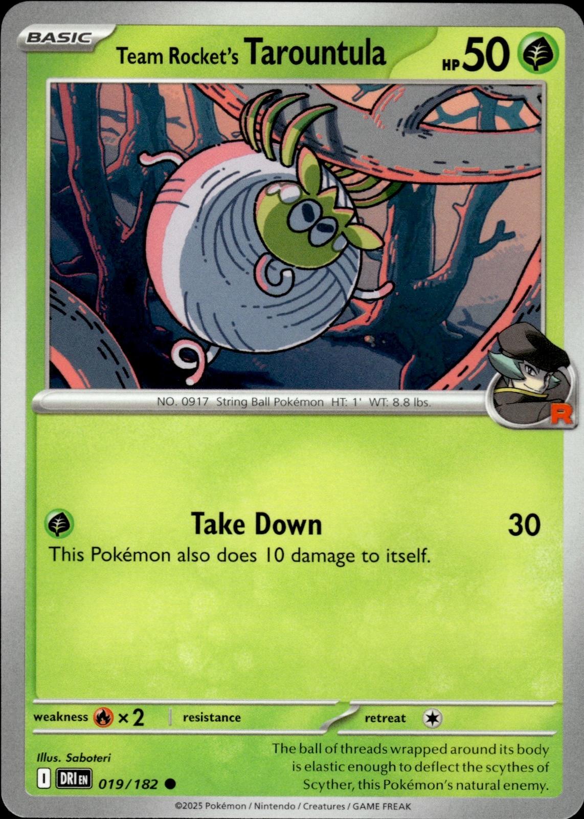 Team Rocket's Tarountula SV10: Destined Rivals #019/182 Common