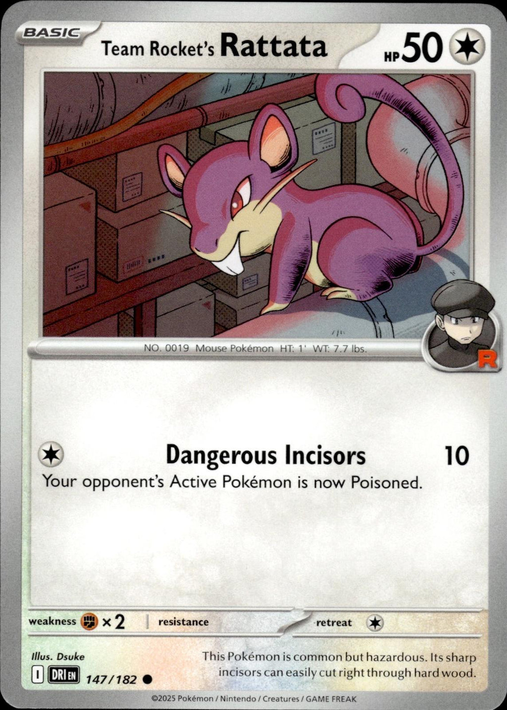 Team Rocket's Rattata SV10: Destined Rivals #147/182 Common