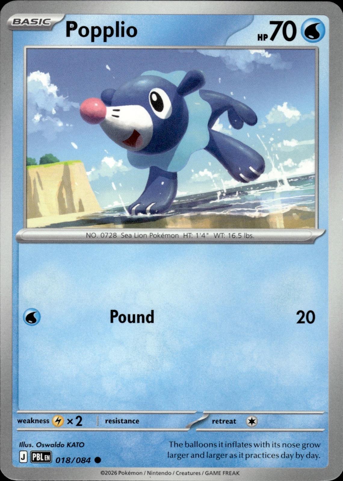 Popplio ME05: Pitch Black #018/084 Common