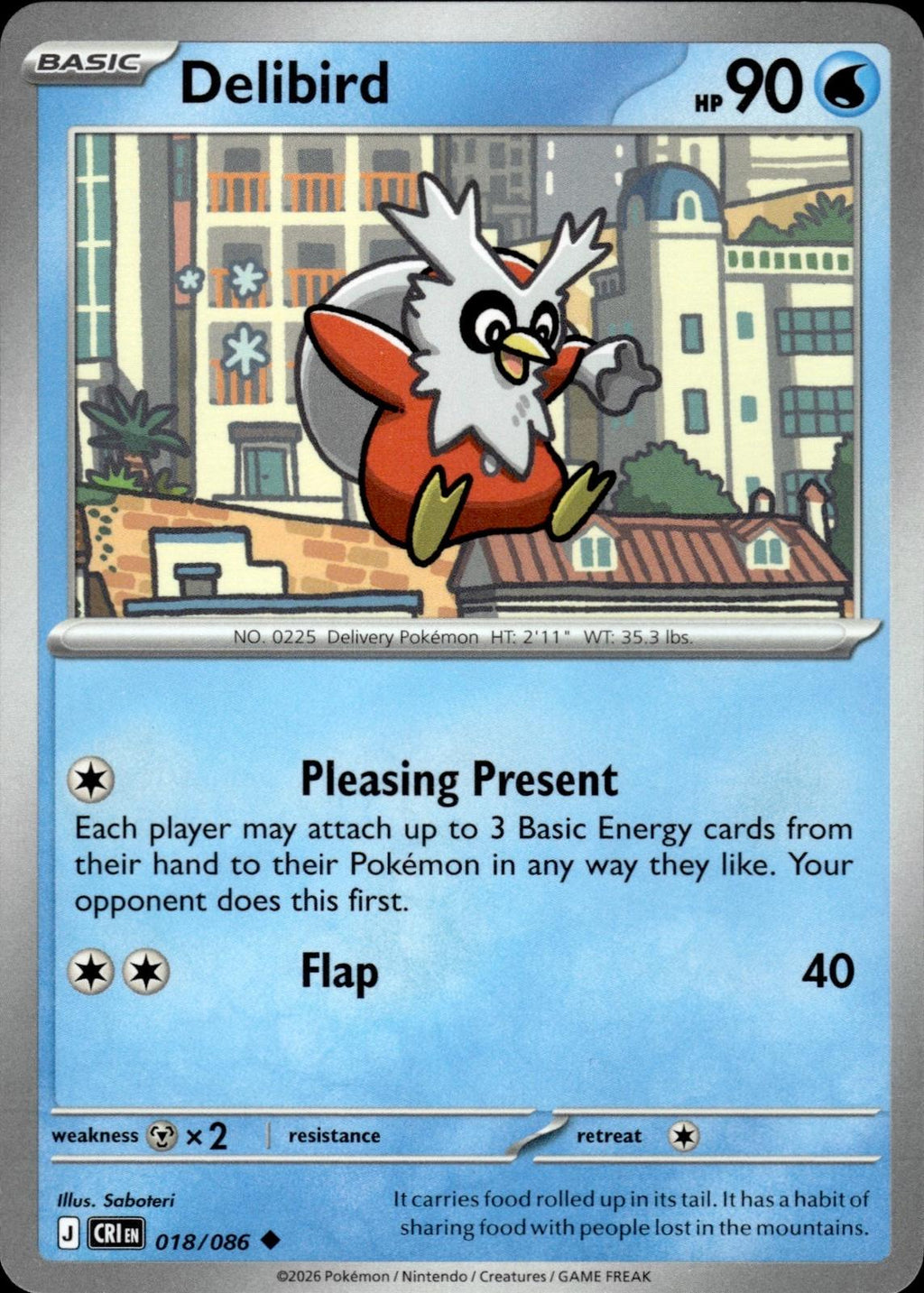 Delibird ME04: Chaos Rising #018/086 Uncommon
