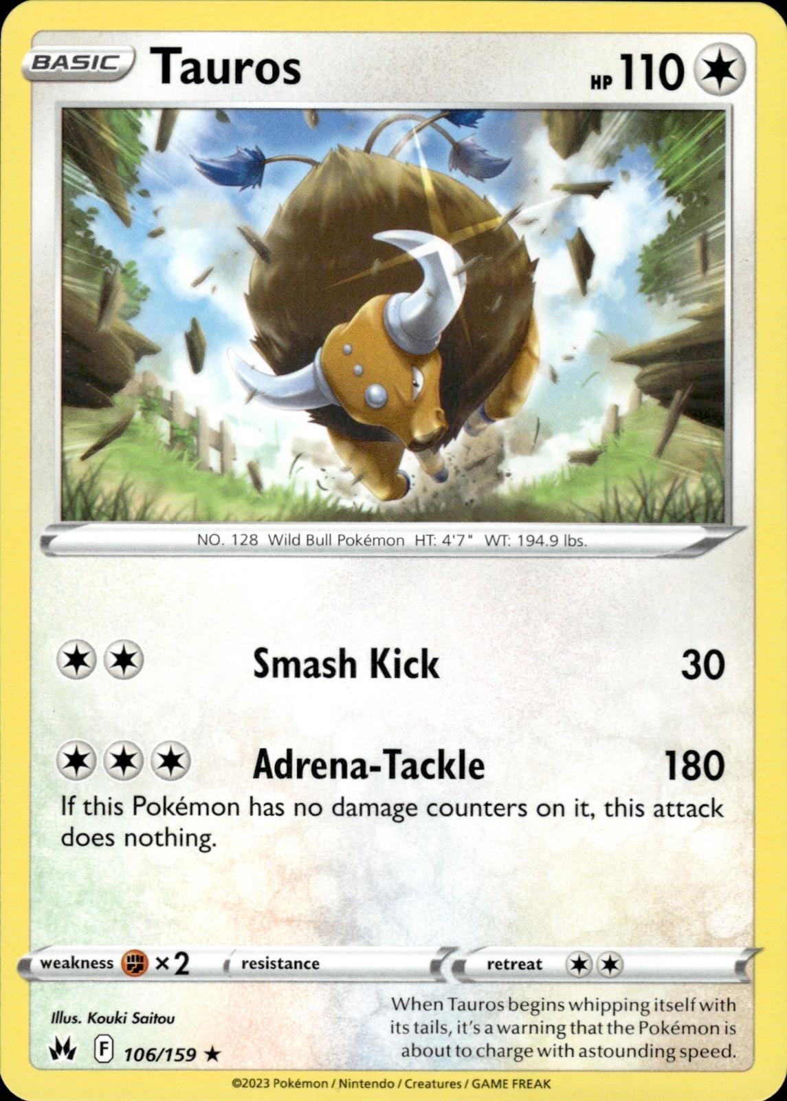 Tauros SWSH: Crown Zenith #106/159 Rare