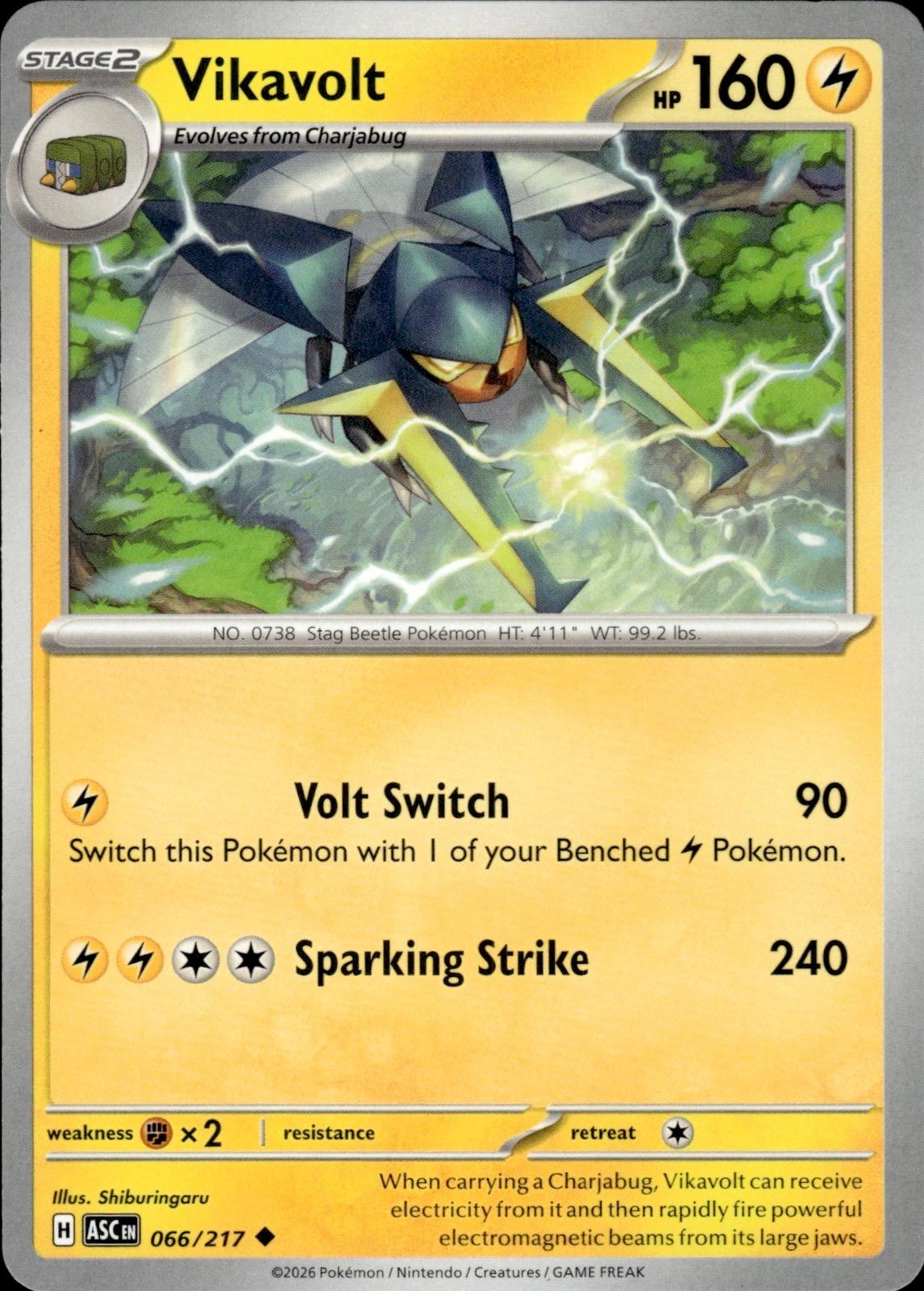 Vikavolt ME: Ascended Heroes #066/217 Uncommon
