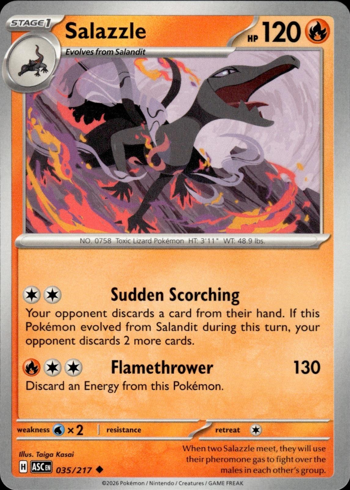 Salazzle ME: Ascended Heroes #035/217 Uncommon