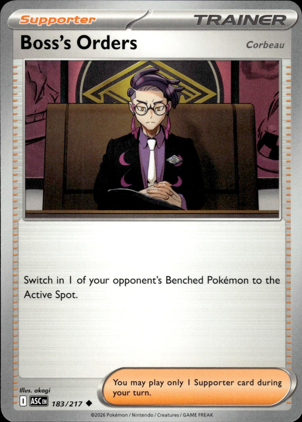 Boss's Orders [Corbeau] ME: Ascended Heroes #183/217 Uncommon