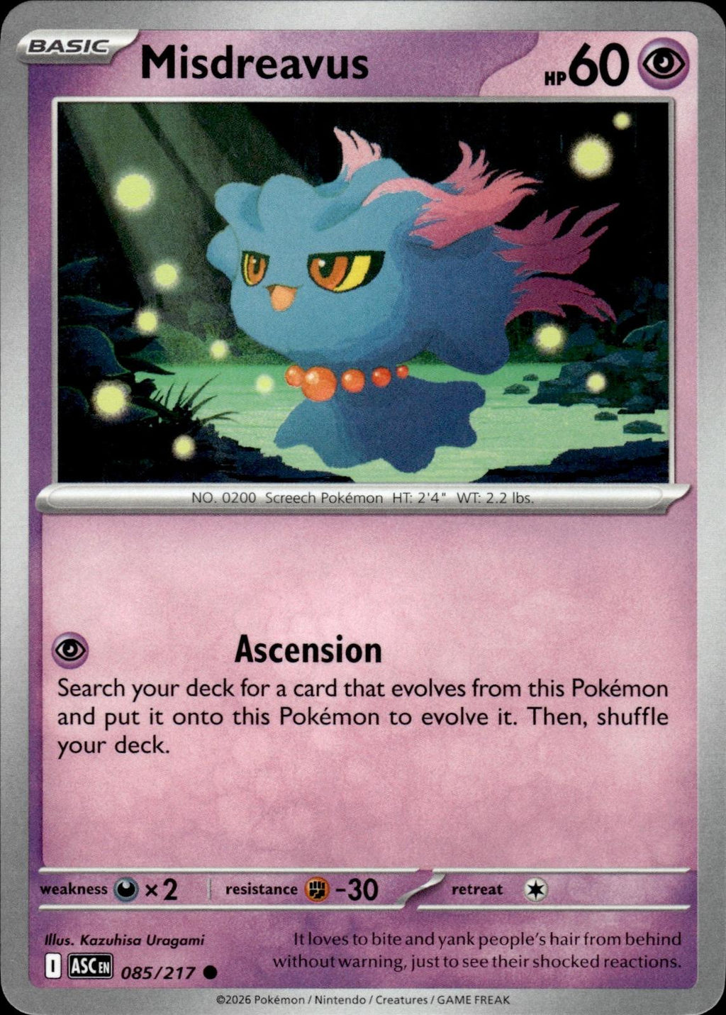 Misdreavus ME: Ascended Heroes #085/217 Common