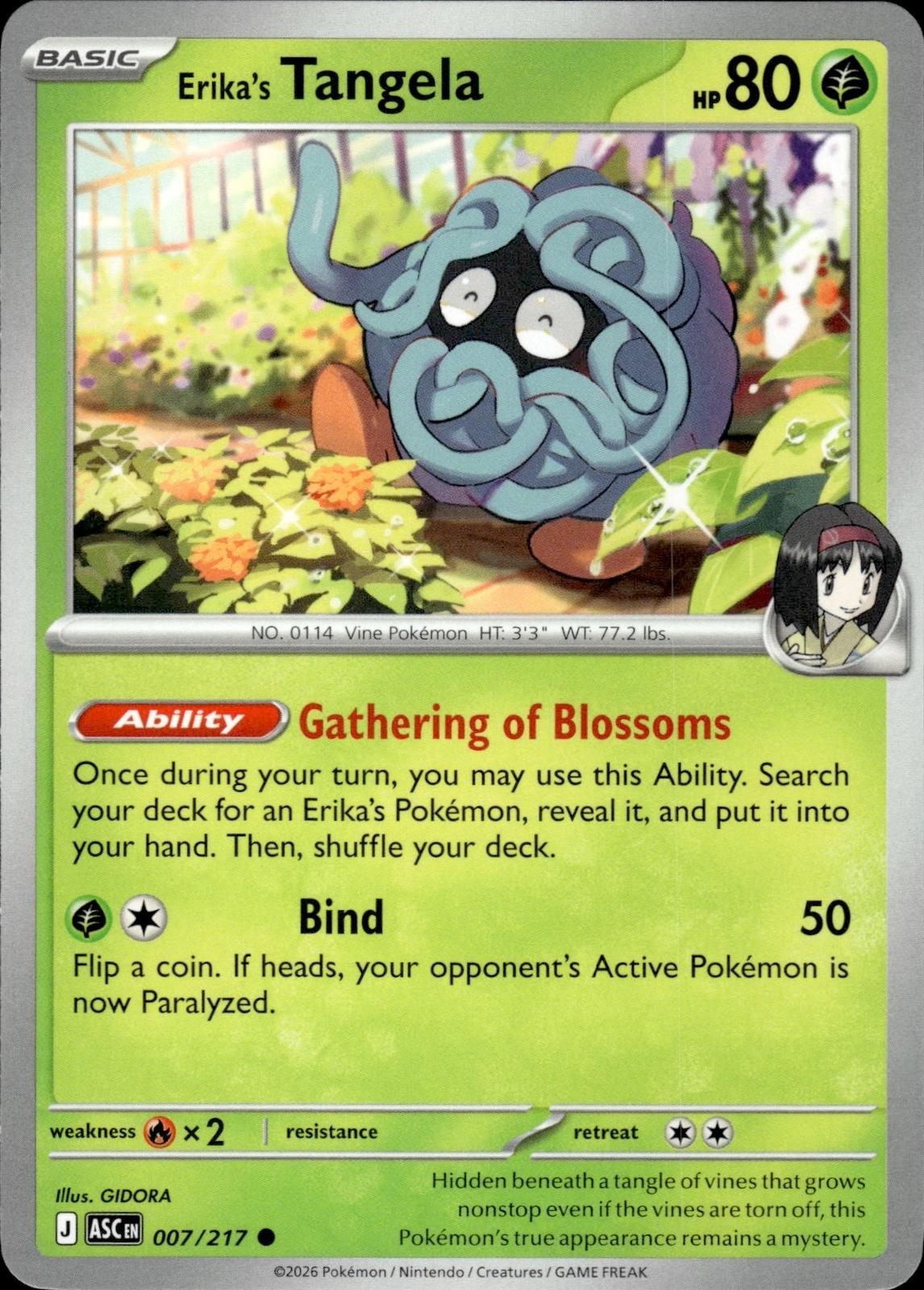 Erika's Tangela ME: Ascended Heroes #007/217 Common