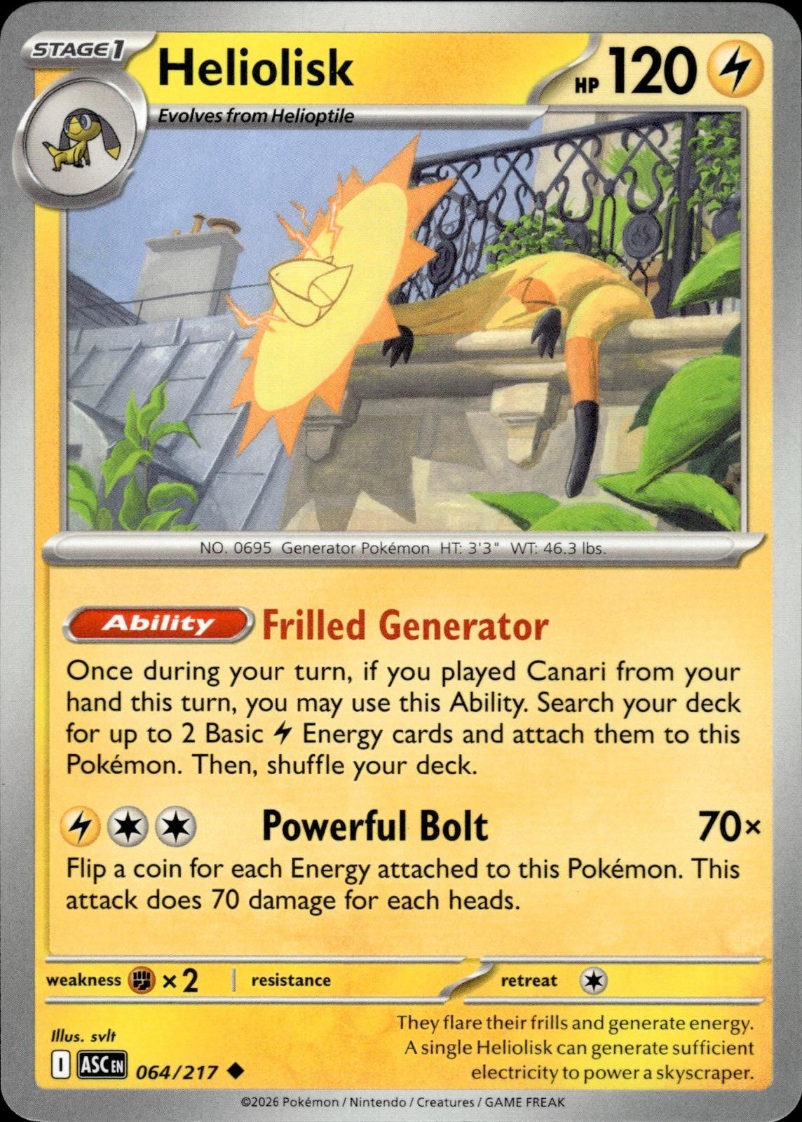 Heliolisk ME: Ascended Heroes #064/217 Uncommon