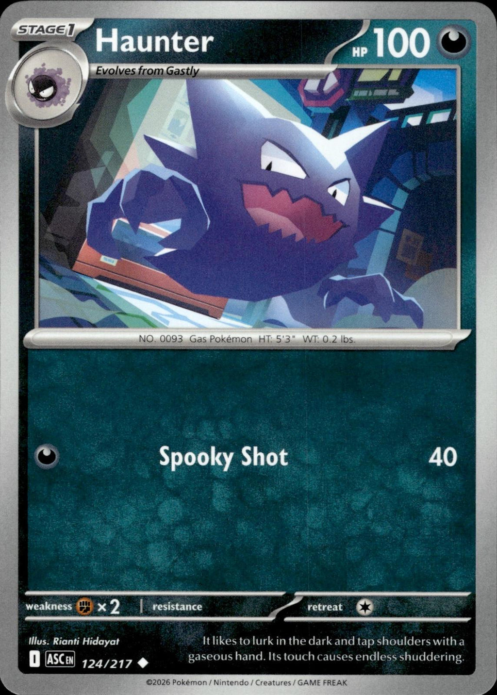 Haunter ME: Ascended Heroes #124/217 Uncommon