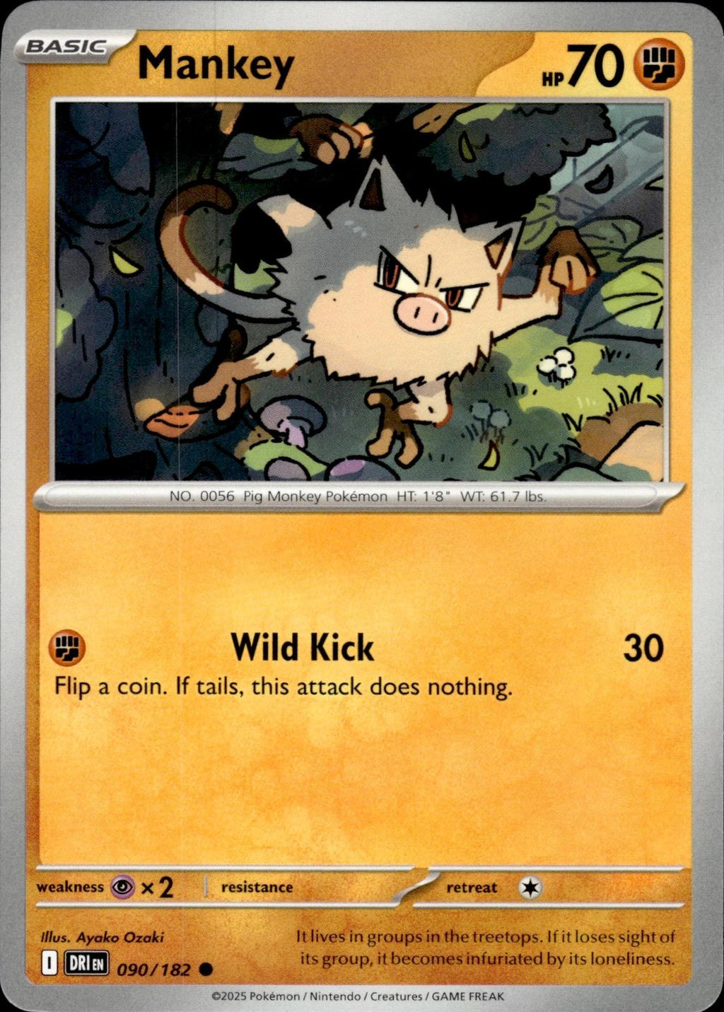 Mankey SV10: Destined Rivals #090/182 Common