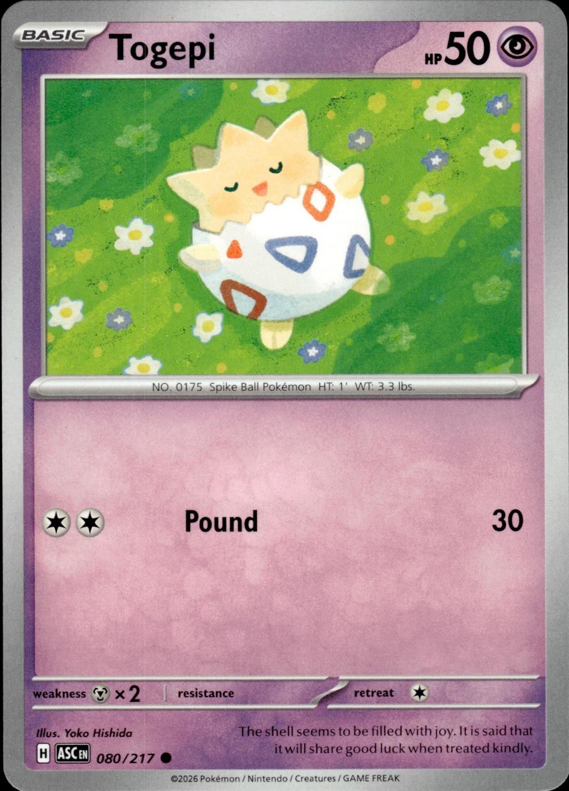 Togepi ME: Ascended Heroes #080/217 Common