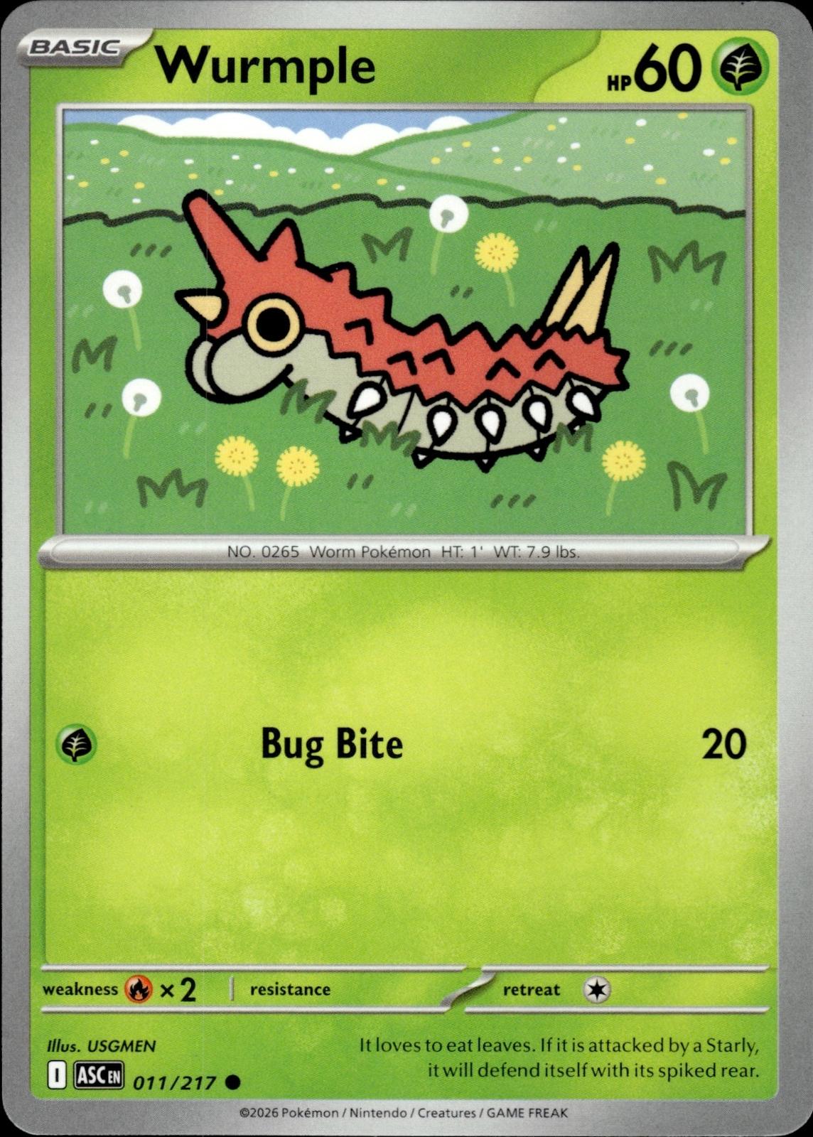 Wurmple ME: Ascended Heroes #011/217 Common