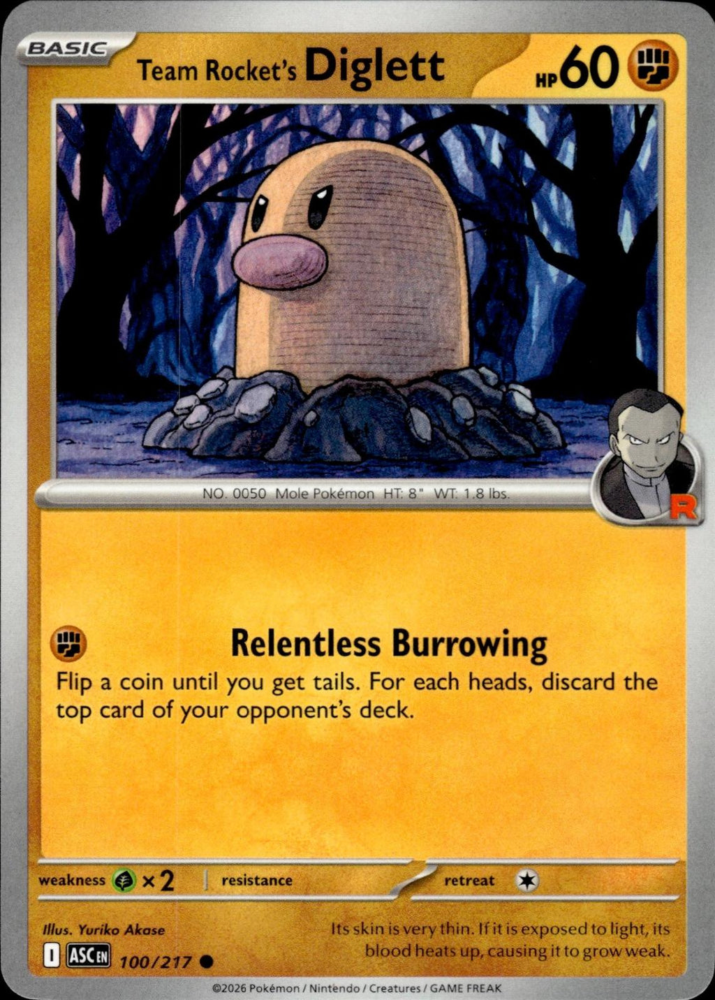 Team Rocket's Diglett ME: Ascended Heroes #100/217 Common